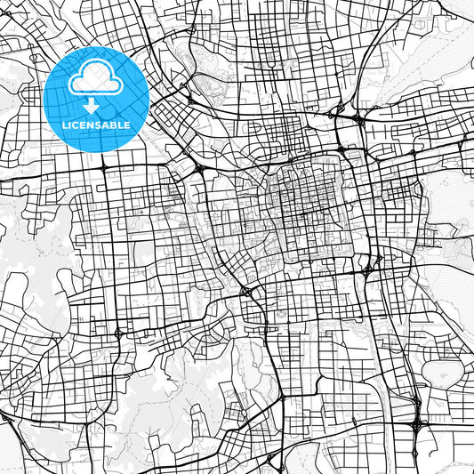 Vector PDF map of Suzhou, China