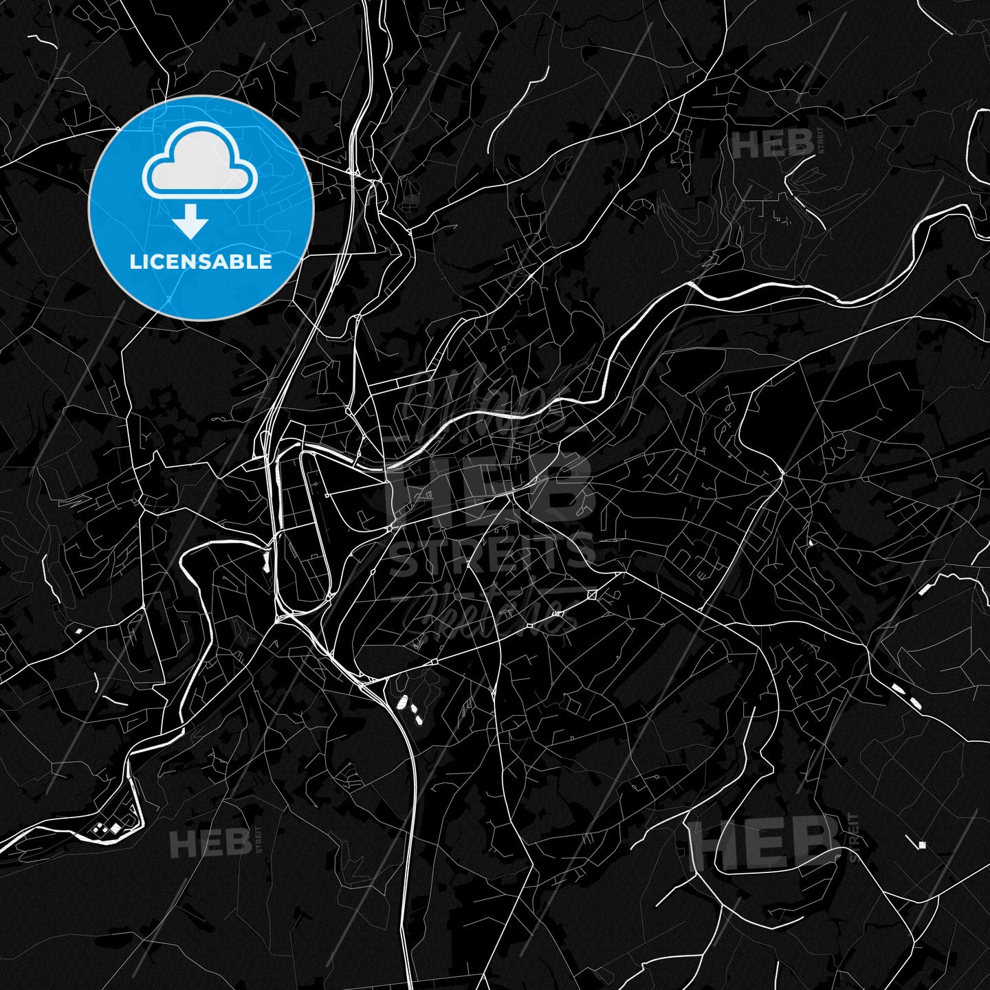Verviers, Belgium PDF map