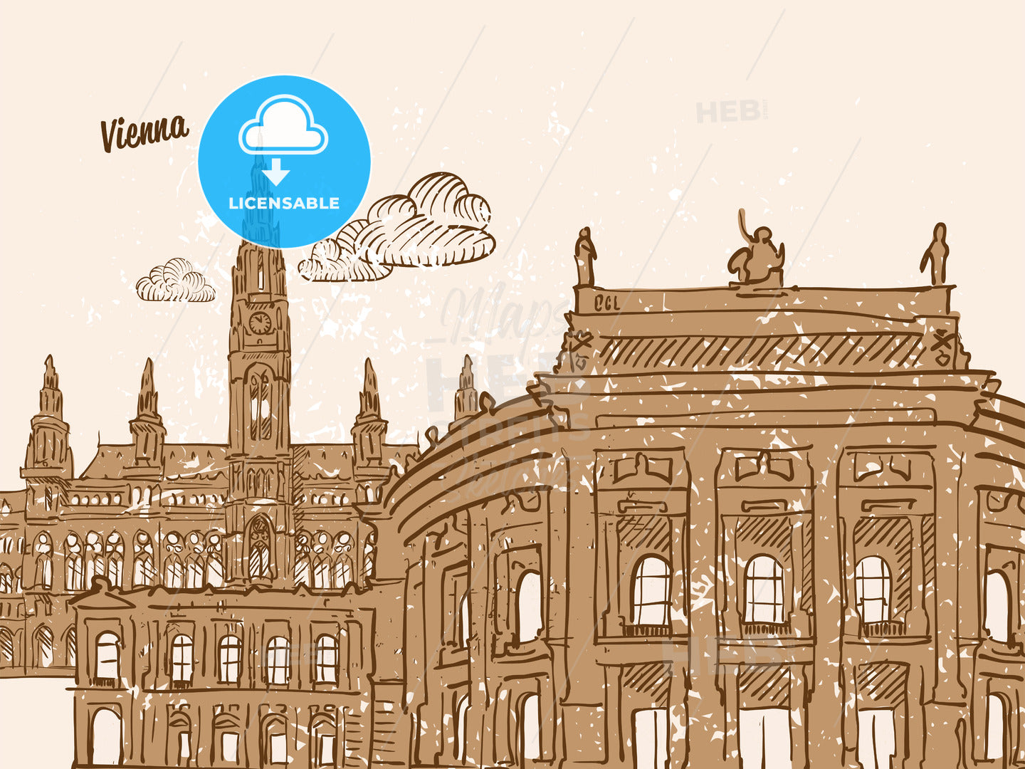 Vienna, Austria, Greeting Card – instant download