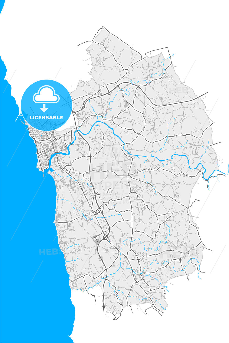 Map of Oporto, Portugal, Portugal Atlas