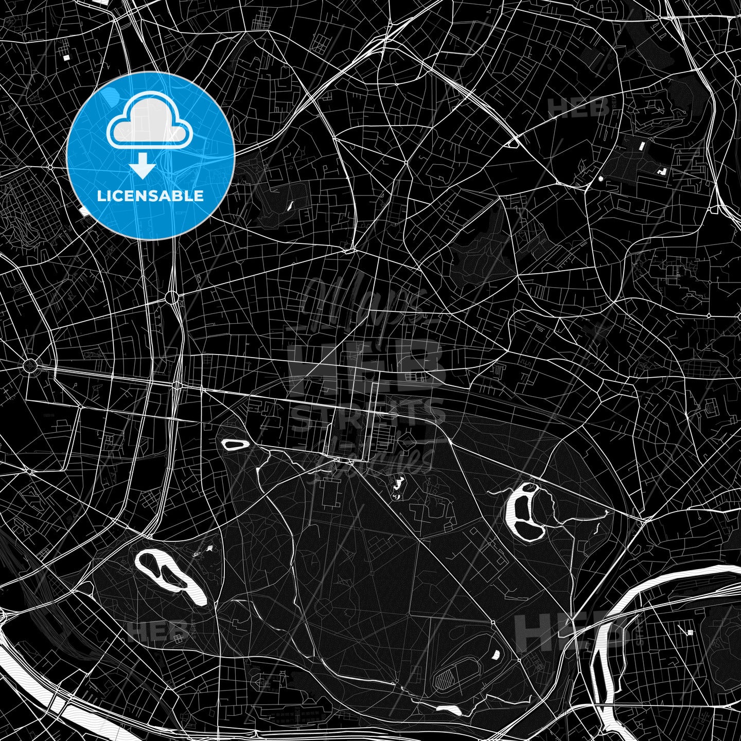 Vincennes, France PDF map