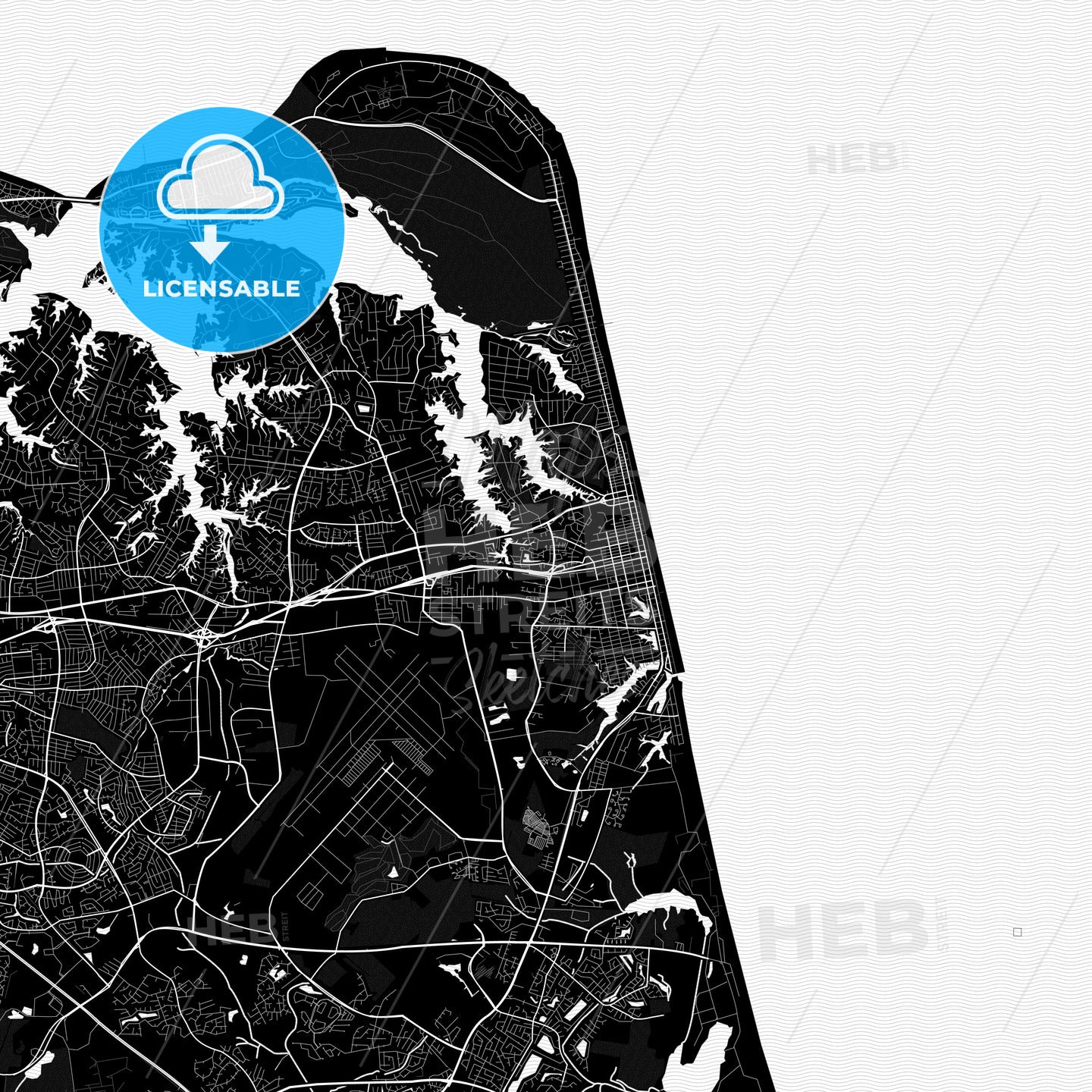 Virginia Beach, Virginia, United States, PDF map