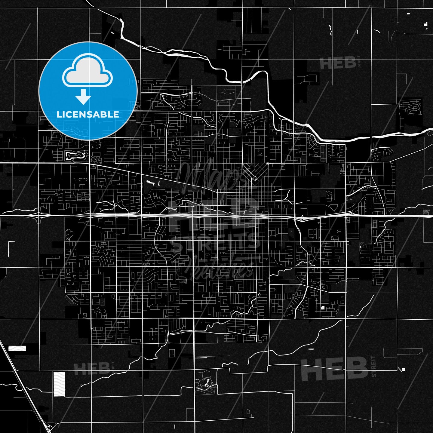 Visalia, California, United States, PDF map