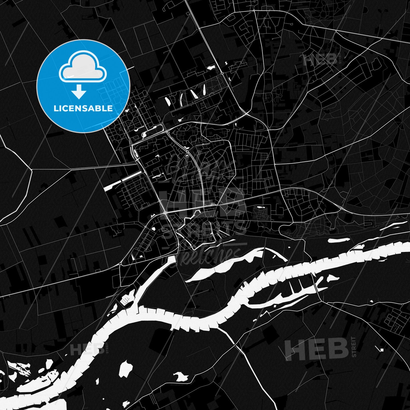 Wageningen, Netherlands PDF map