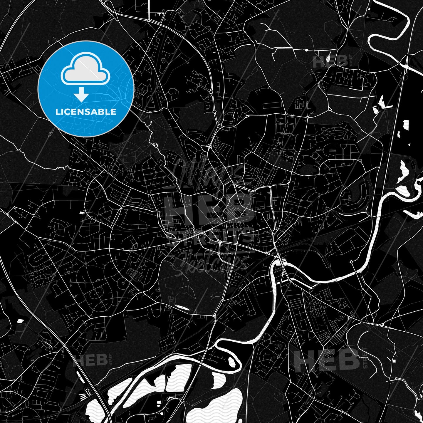 Wakefield, England PDF map