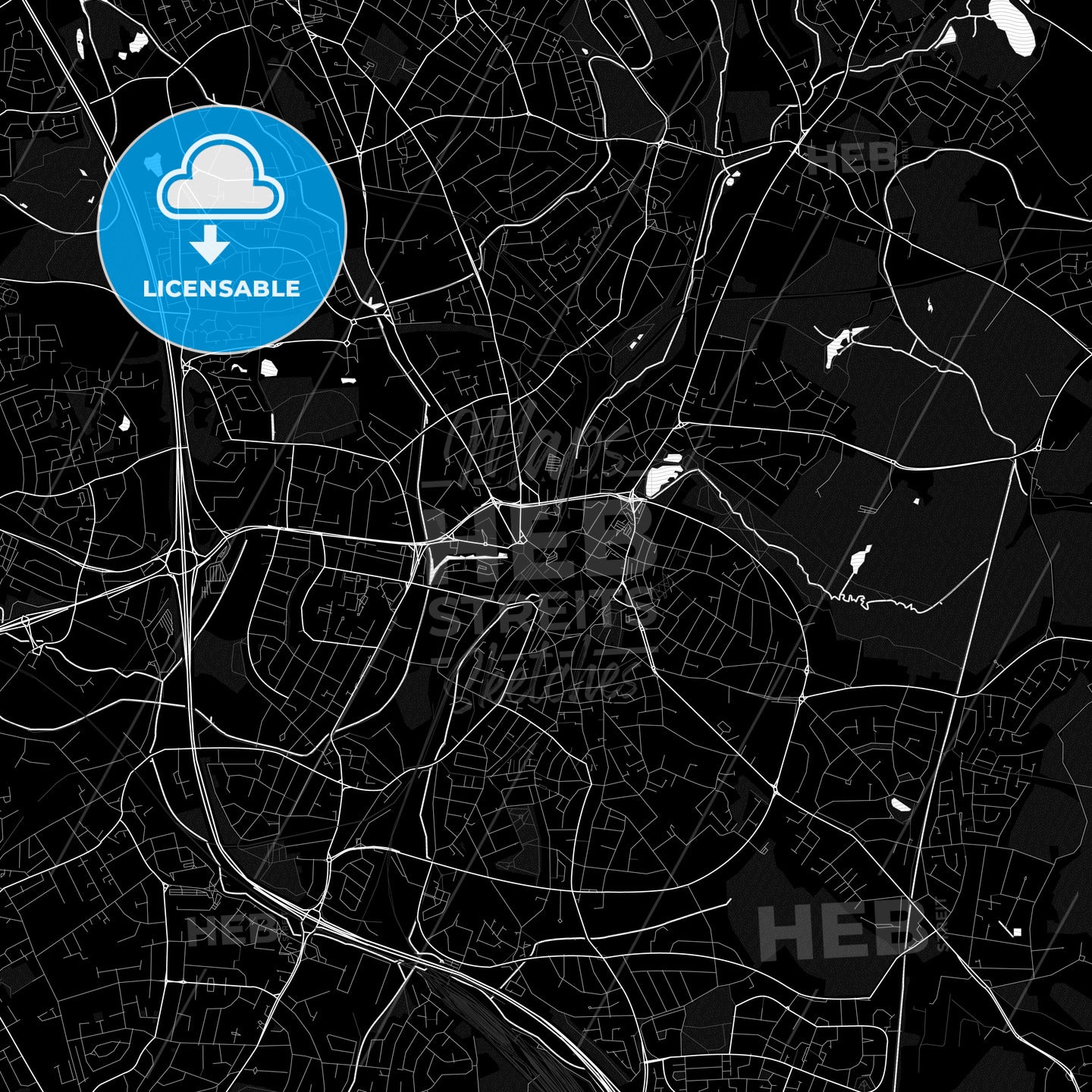 Walsall, England PDF map