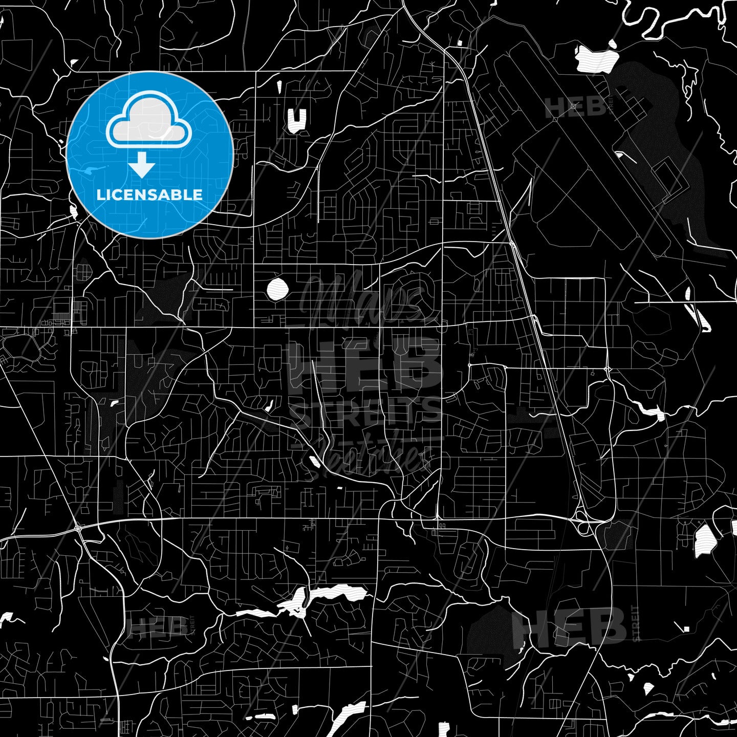 Warner Robins, Georgia, United States, PDF map