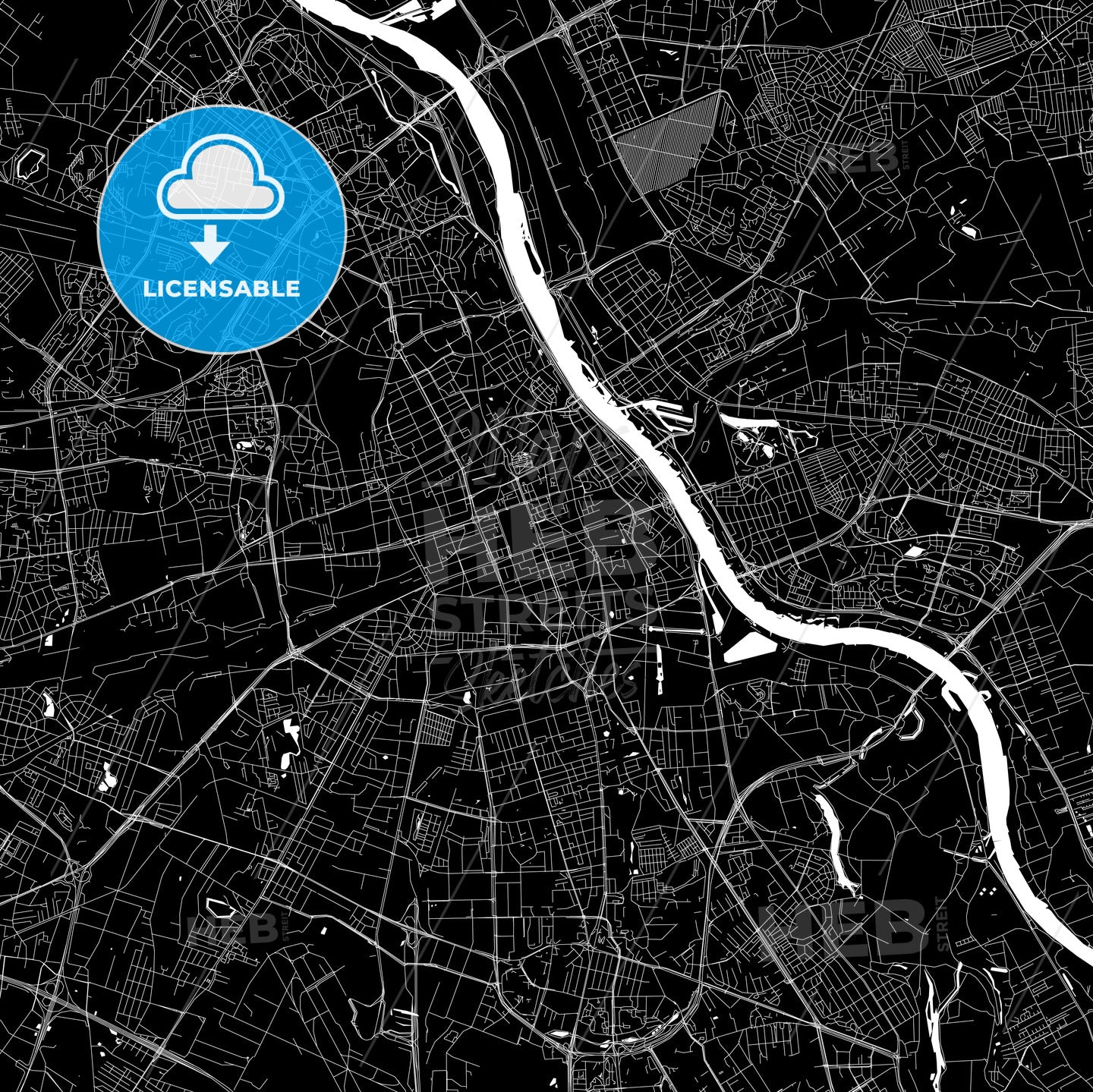 Warsaw Poland map