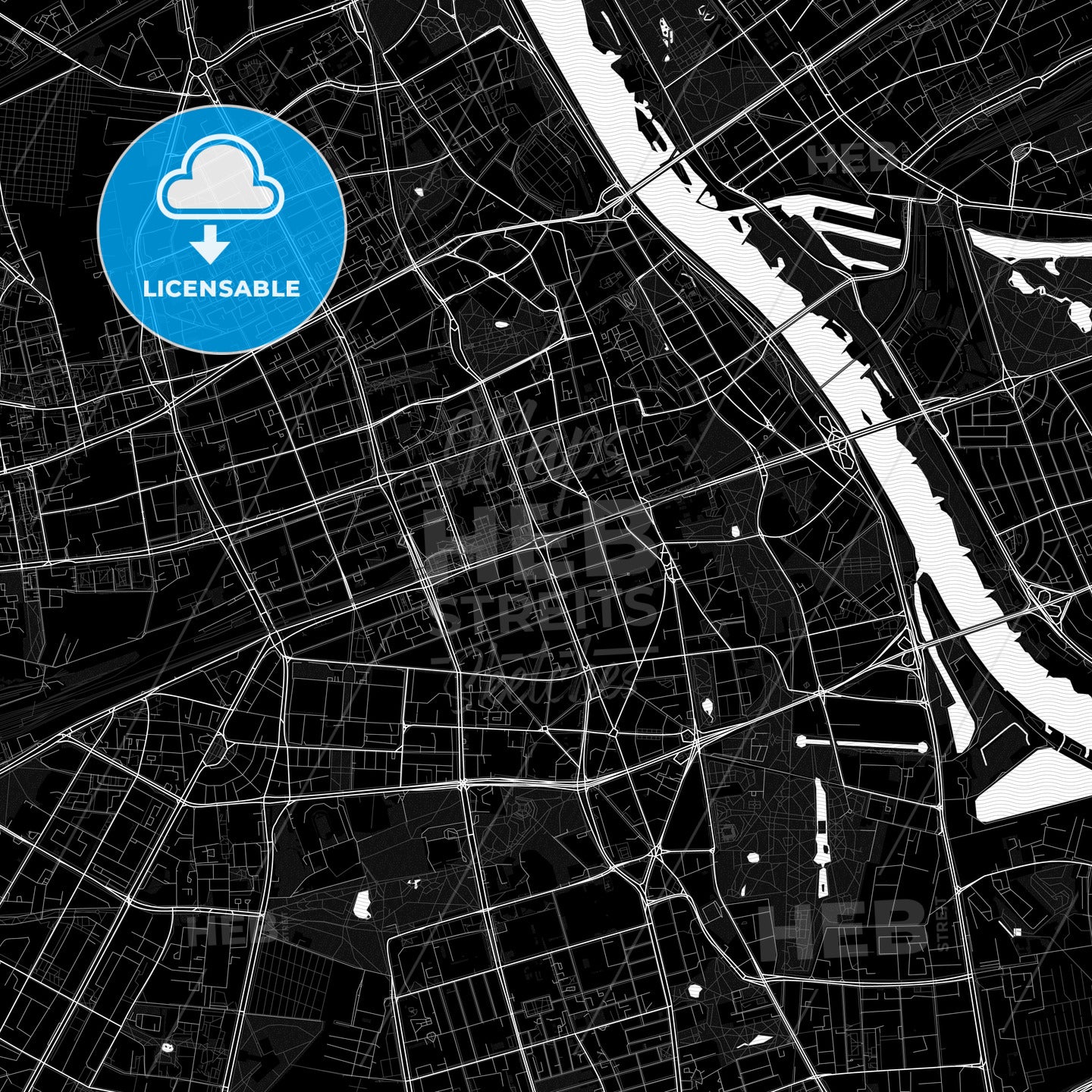 Warsaw, Poland PDF map