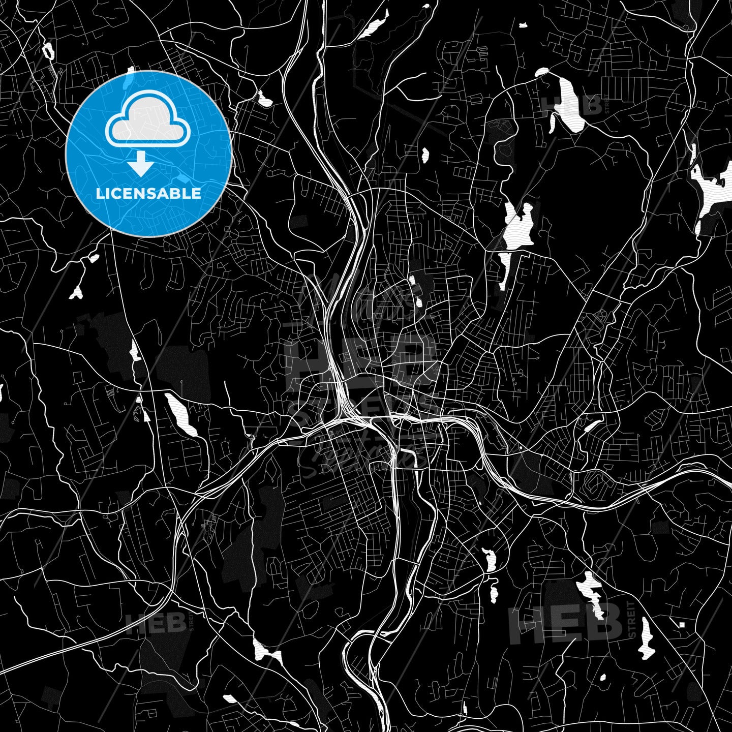 Waterbury, Connecticut, United States, PDF map