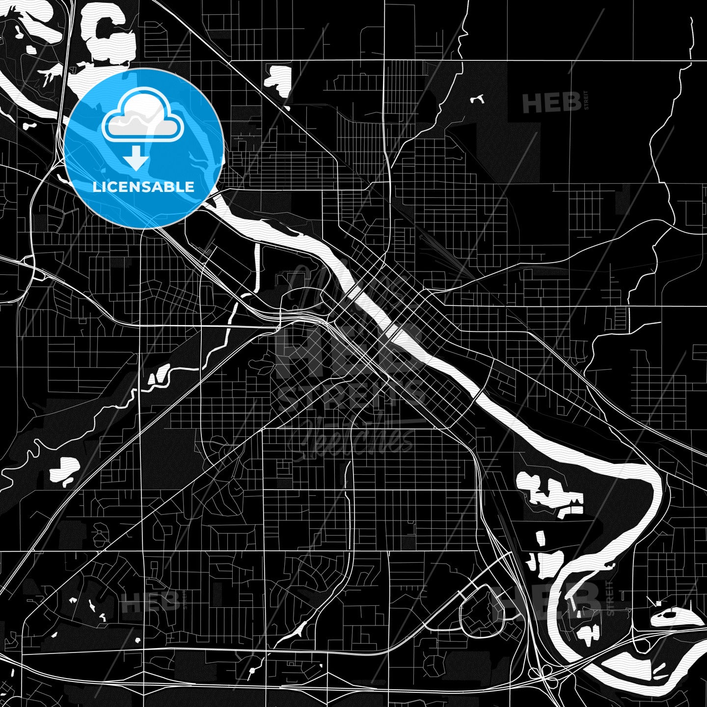 Waterloo, Iowa, United States, PDF map