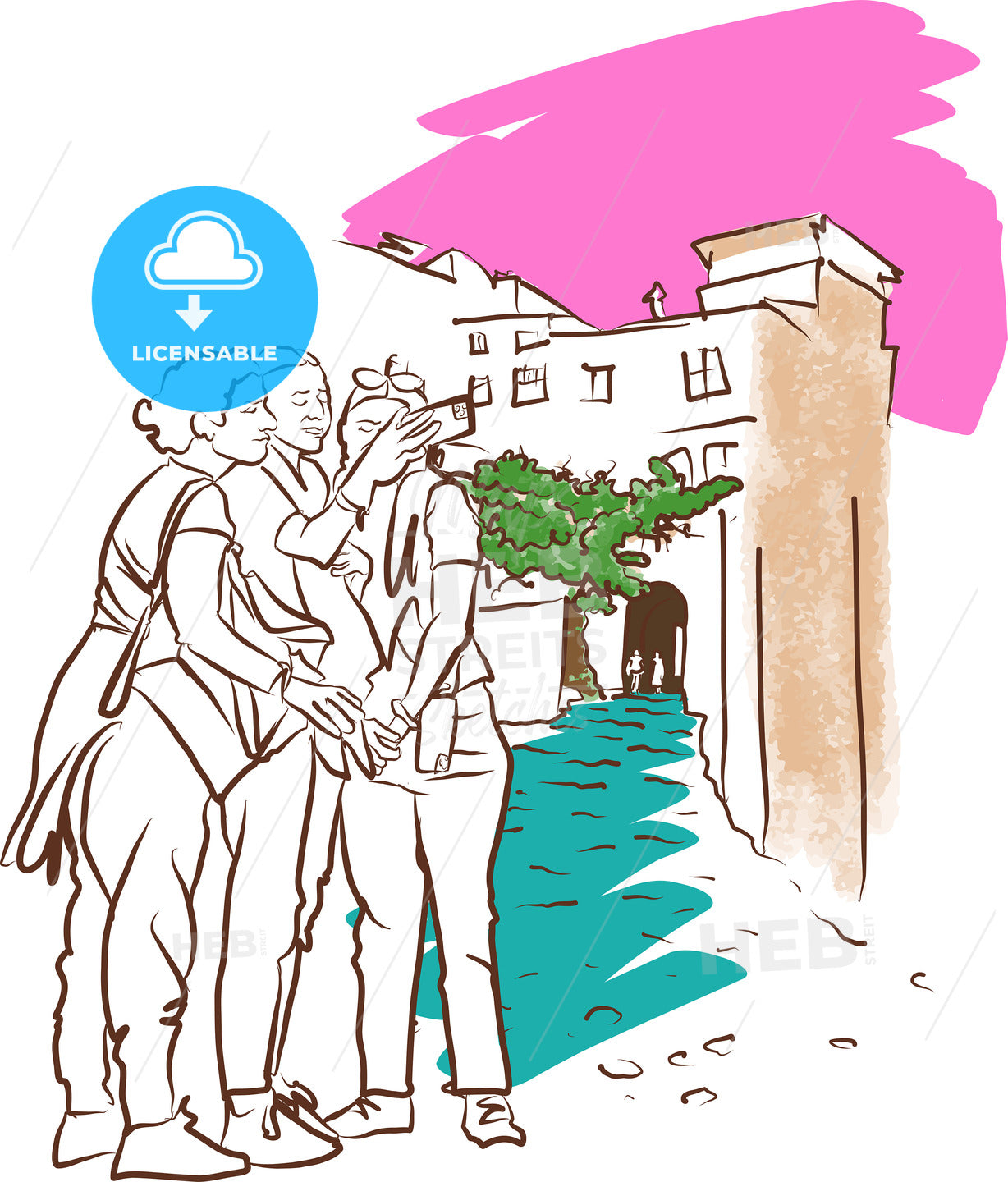 Way To Castle Drawing