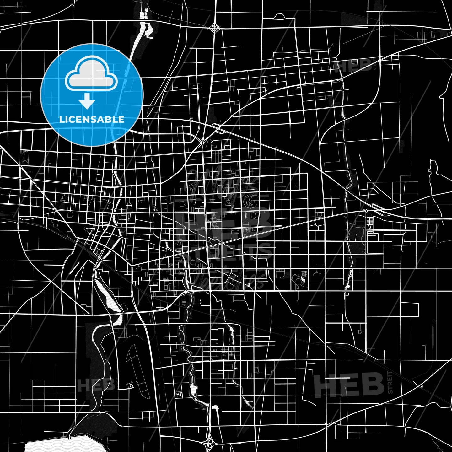 Weifang, China PDF map