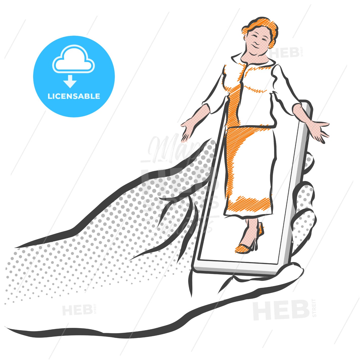 Welcome App for Senior mobile web, Concept – instant download