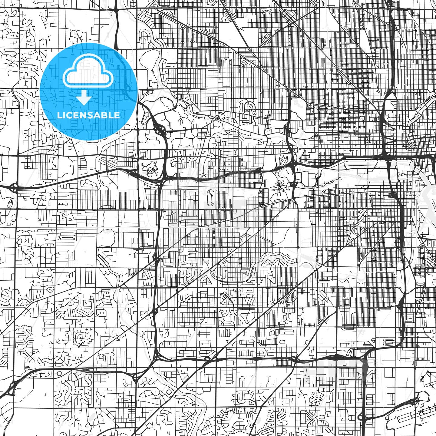 West Allis, Wisconsin - Area Map - Light