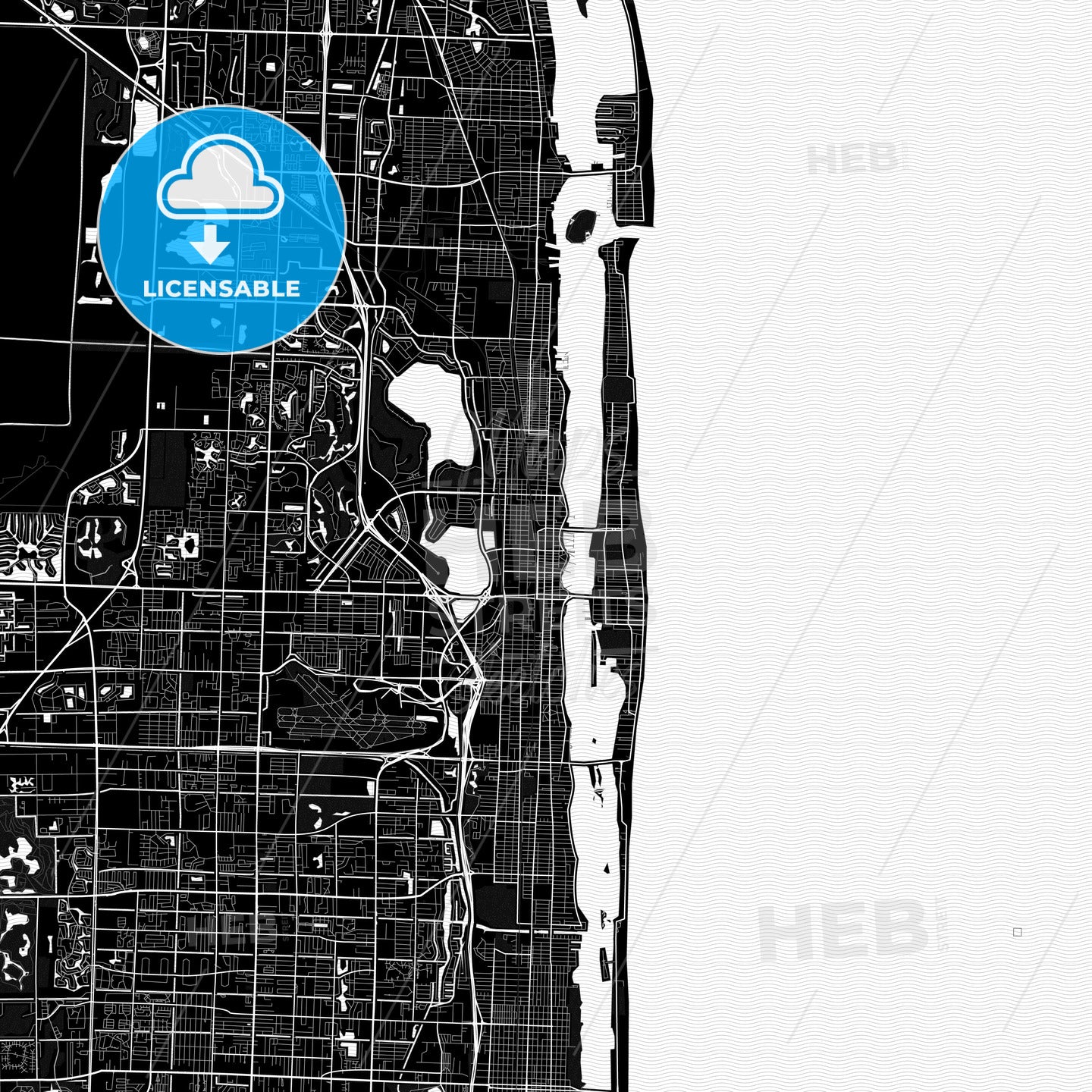 West Palm Beach, Florida, United States, PDF map