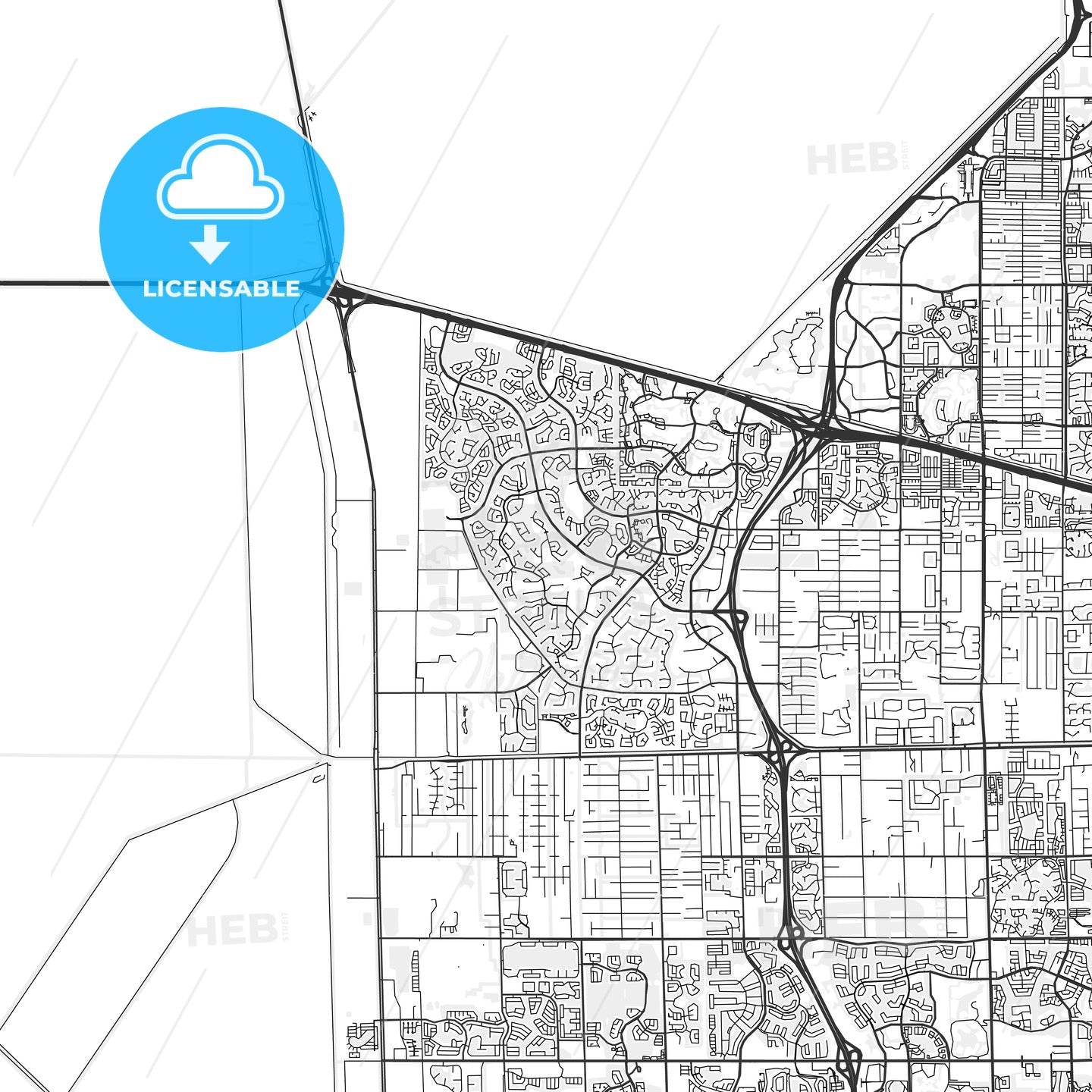 Weston, Florida - Area Map - Light