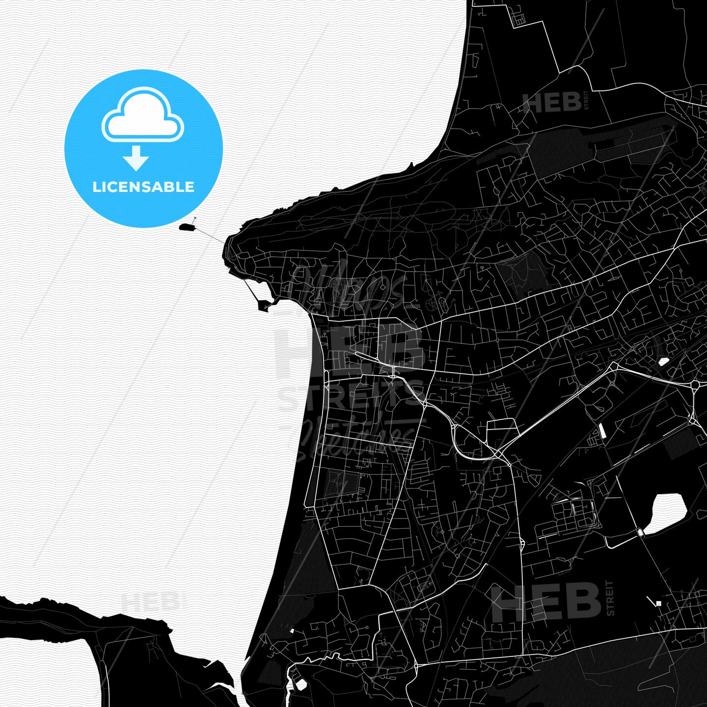 Weston-super-Mare, England PDF map