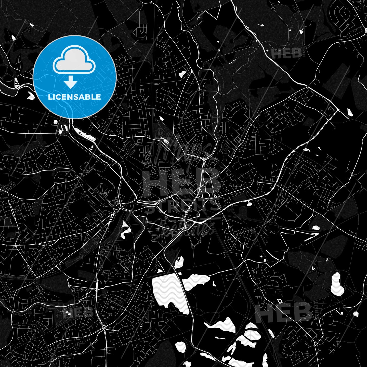 Wigan, England PDF map