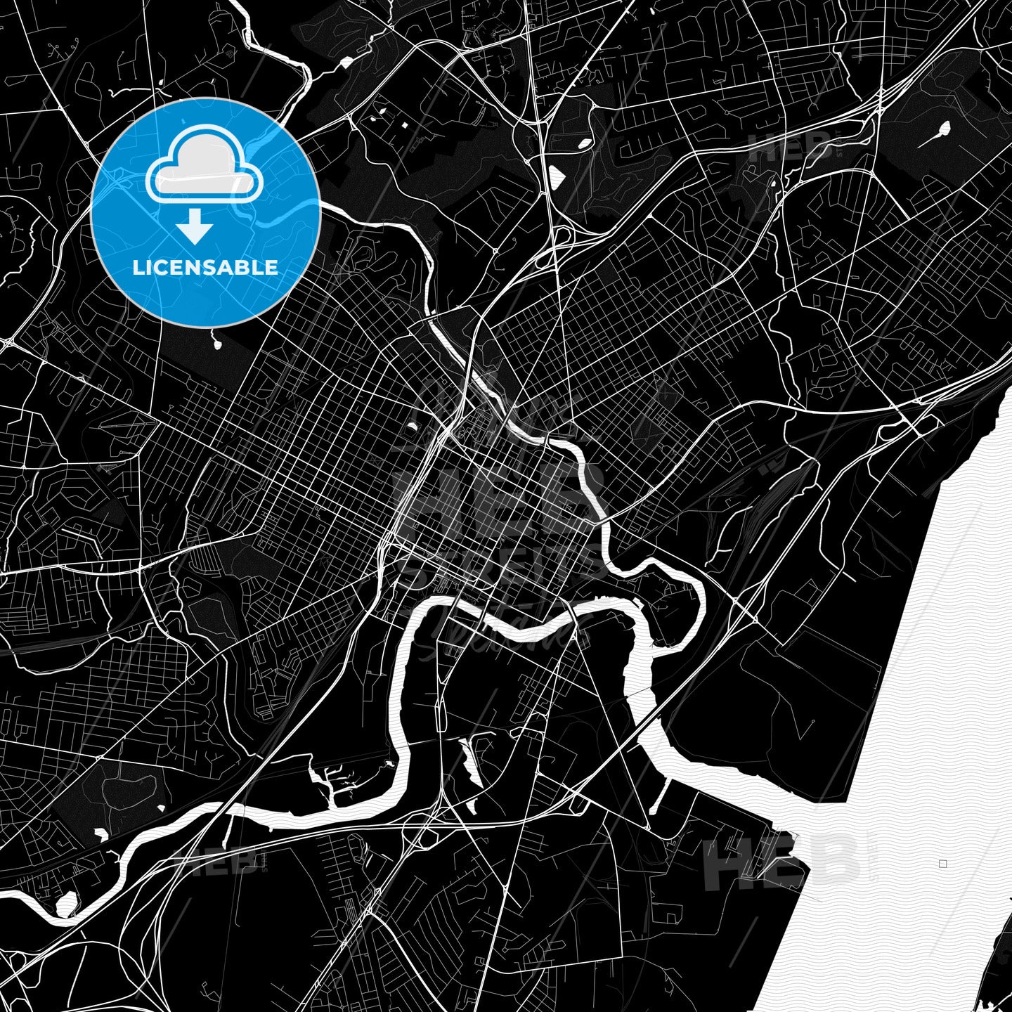 Wilmington, Delaware, United States, PDF map