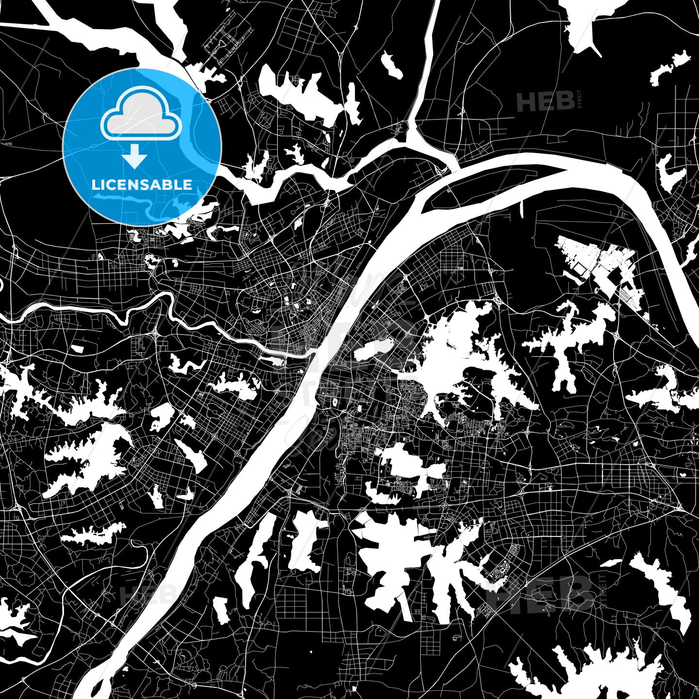 Wuhan China map