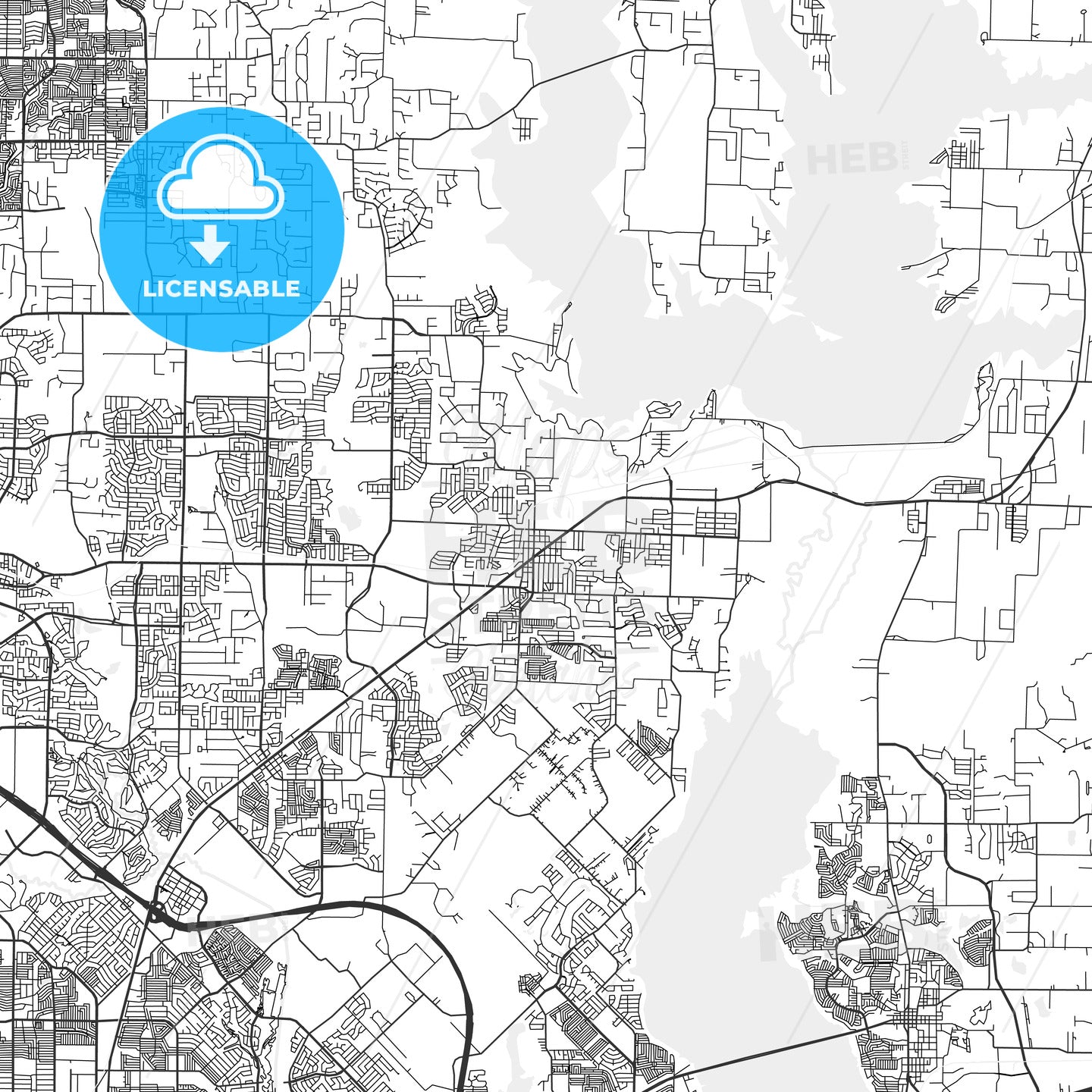 Wylie, Texas - Area Map - Light