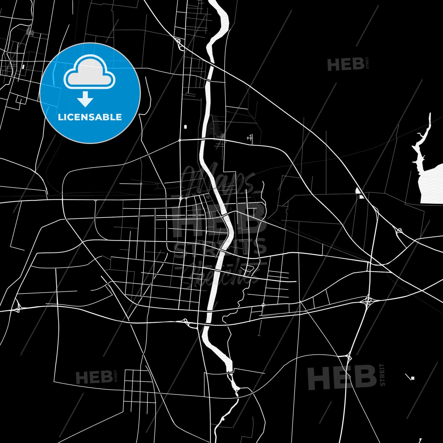Xinyi, China PDF map