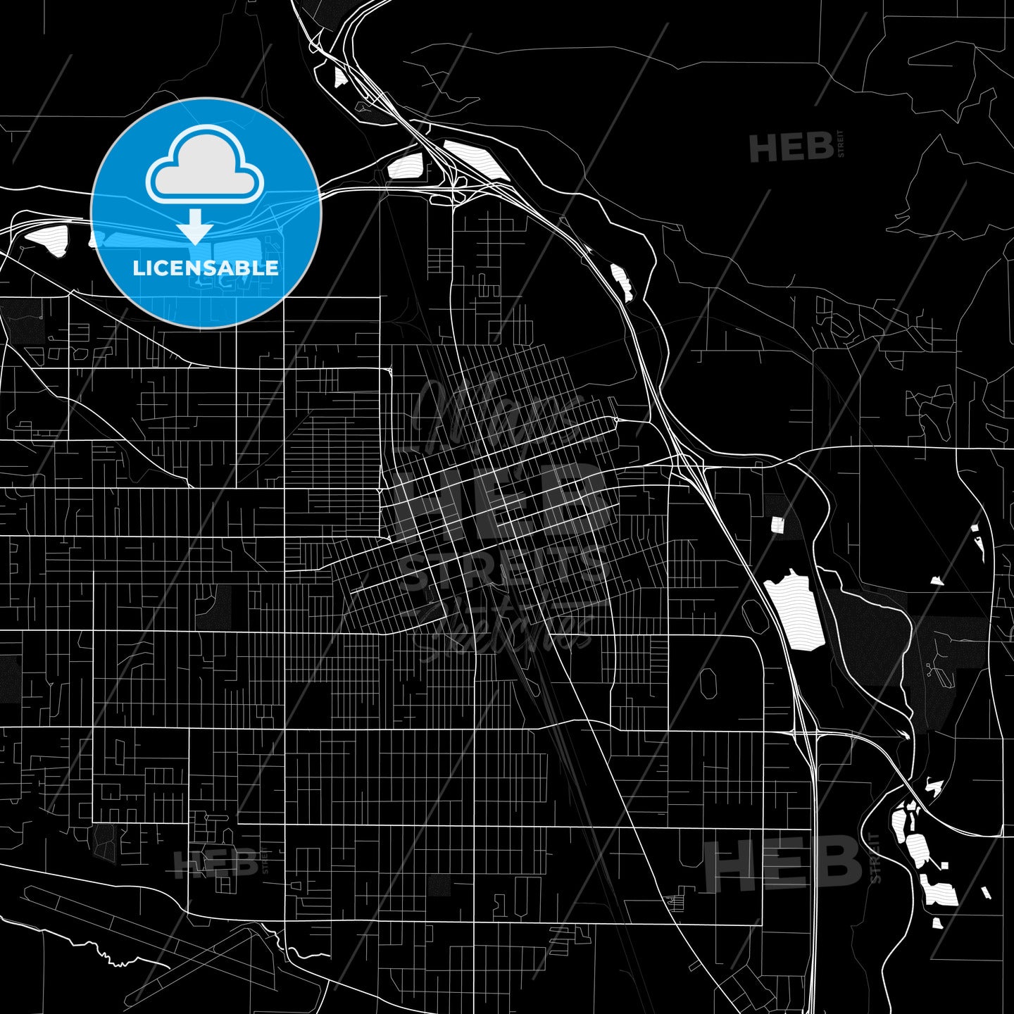 Yakima, Washington, United States, PDF map