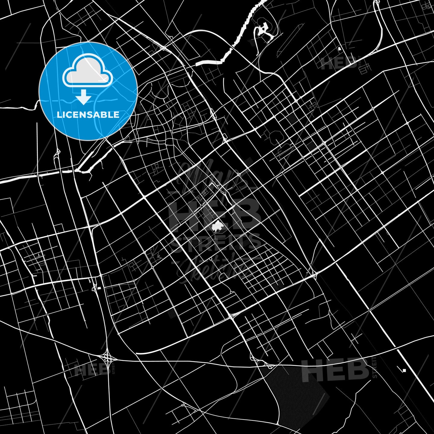 Yancheng, China PDF map