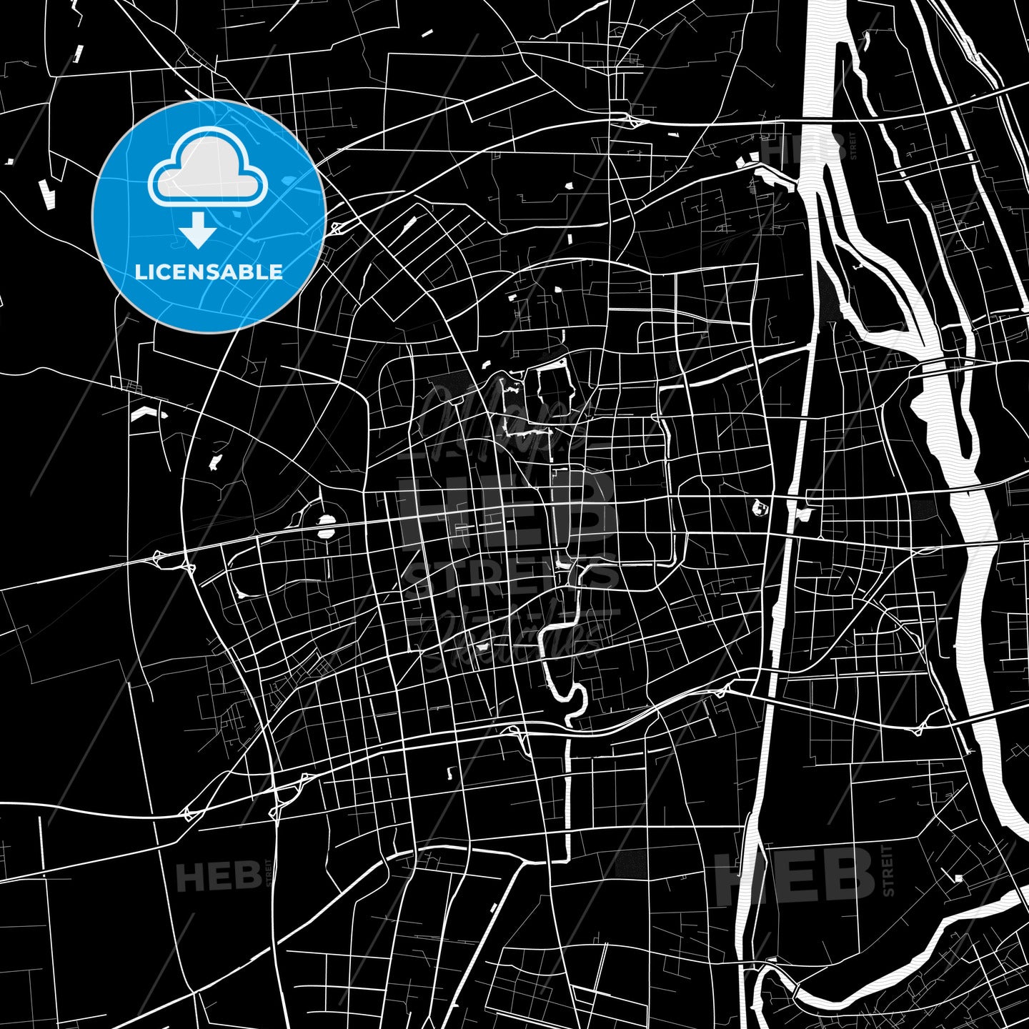 Yangzhou, China PDF map