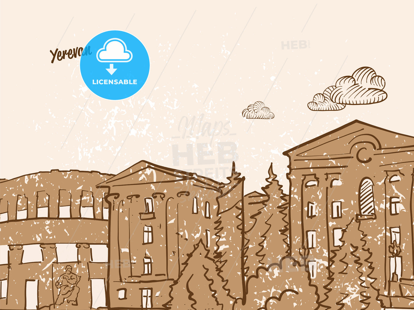 Yerevan, Armenia, Greeting Card – instant download