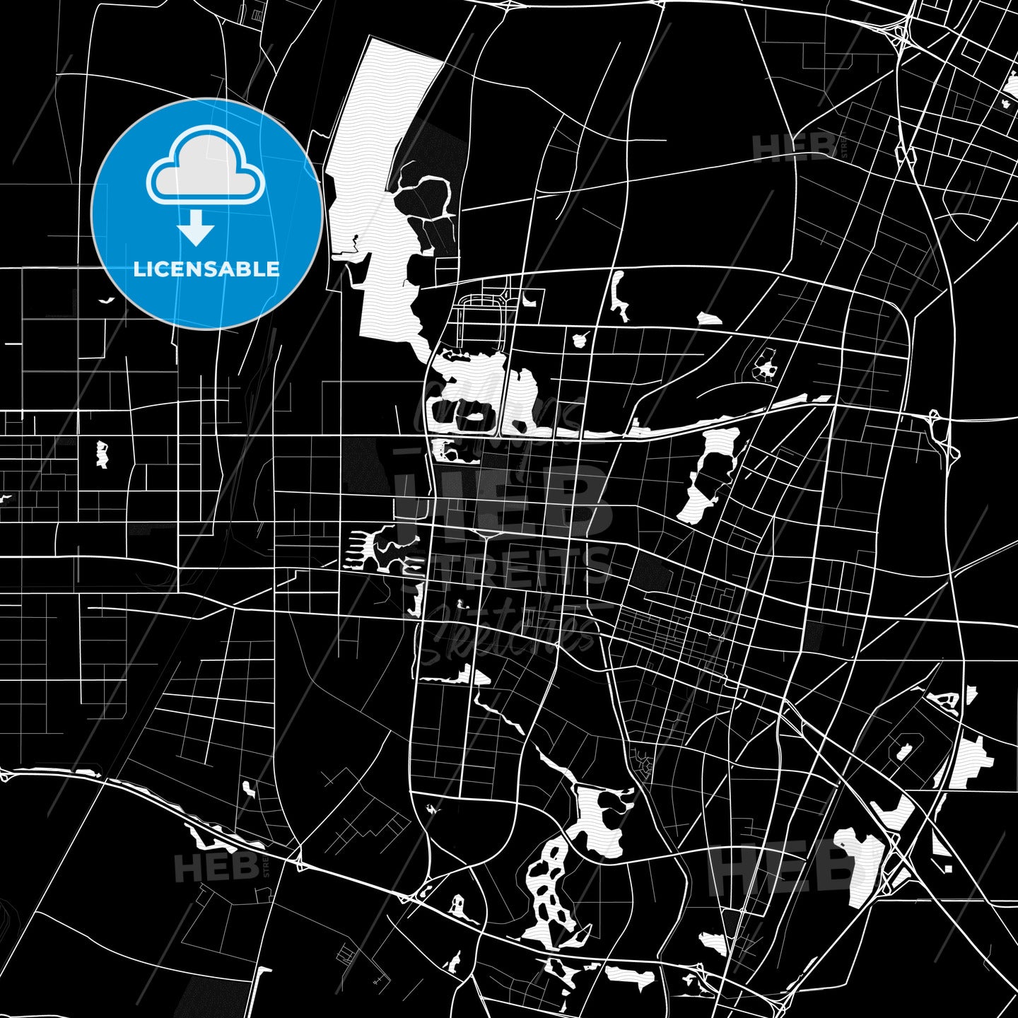 Yinchuan, China PDF map
