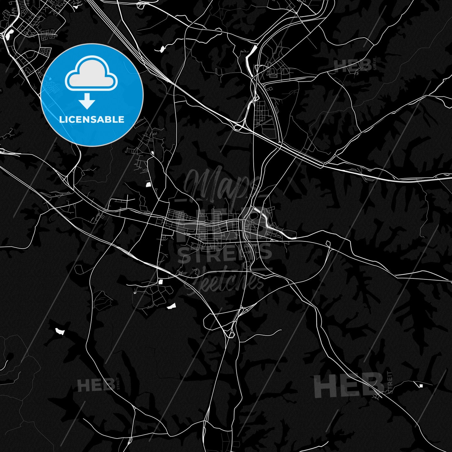 Yongin, South Korea PDF map