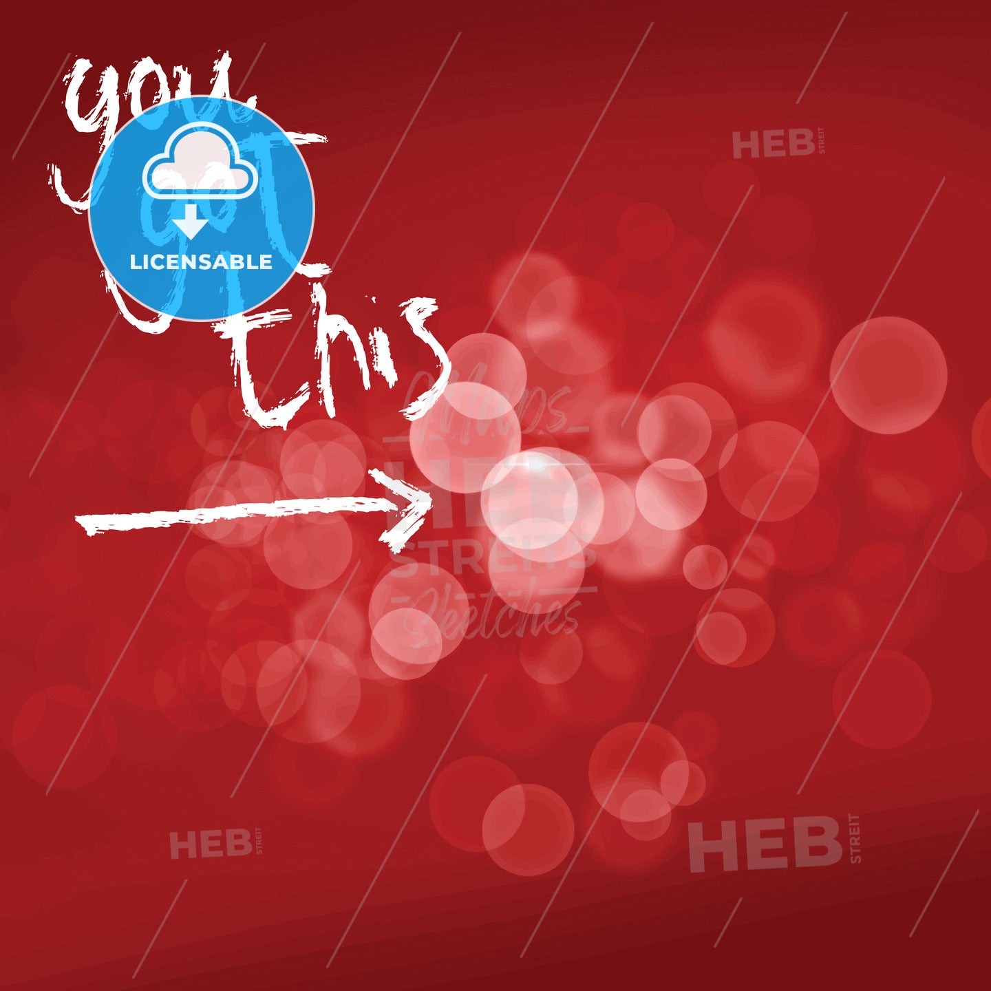 You got this, lettering on red backgound – instant download