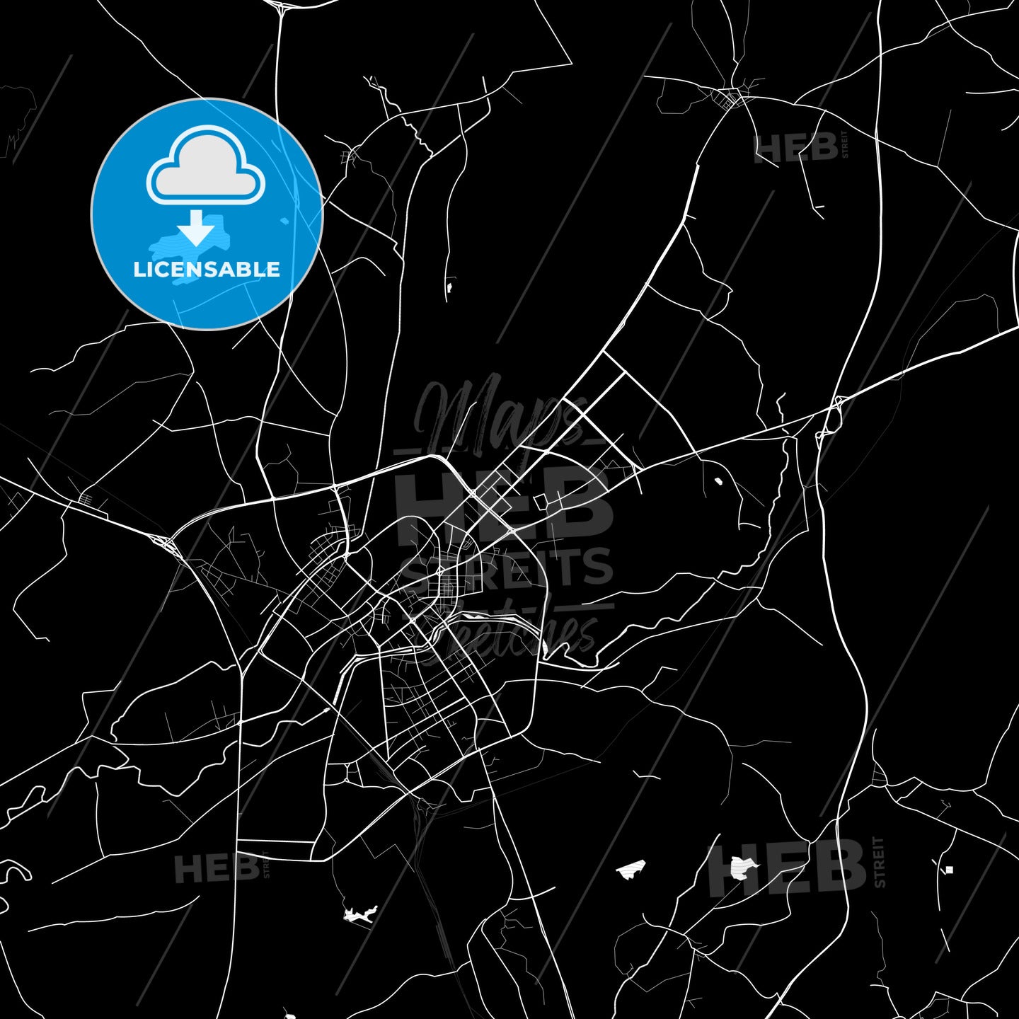 Yulin, China PDF map
