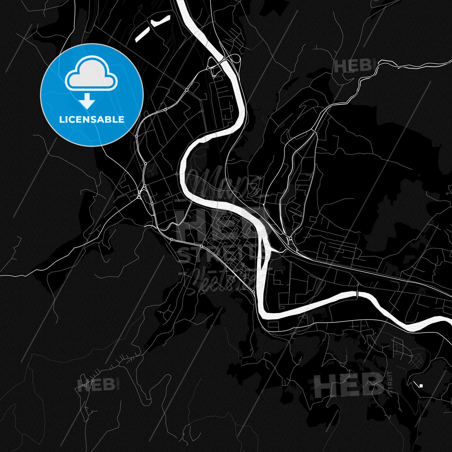 Zenica, Bosnia and Herzegovina PDF map