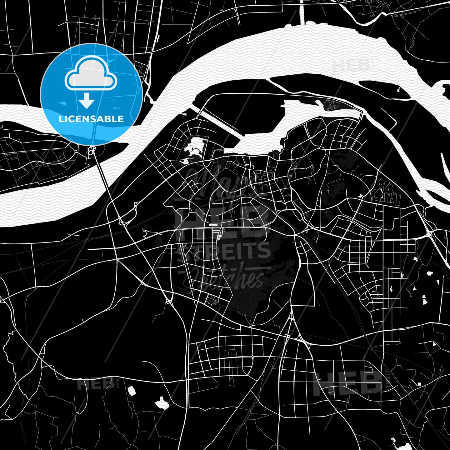 Zhenjiang, China PDF map