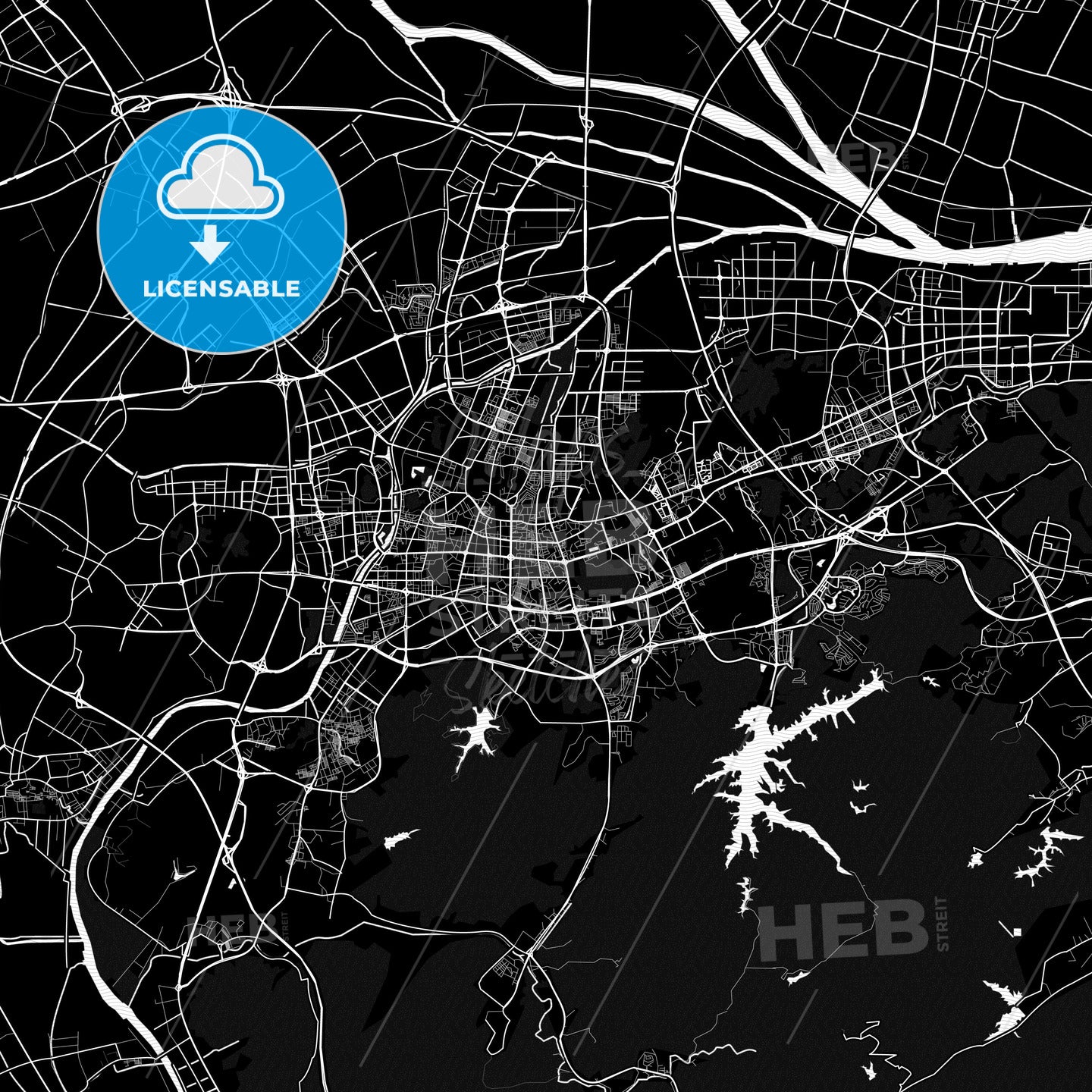 Zhongshan, China PDF map