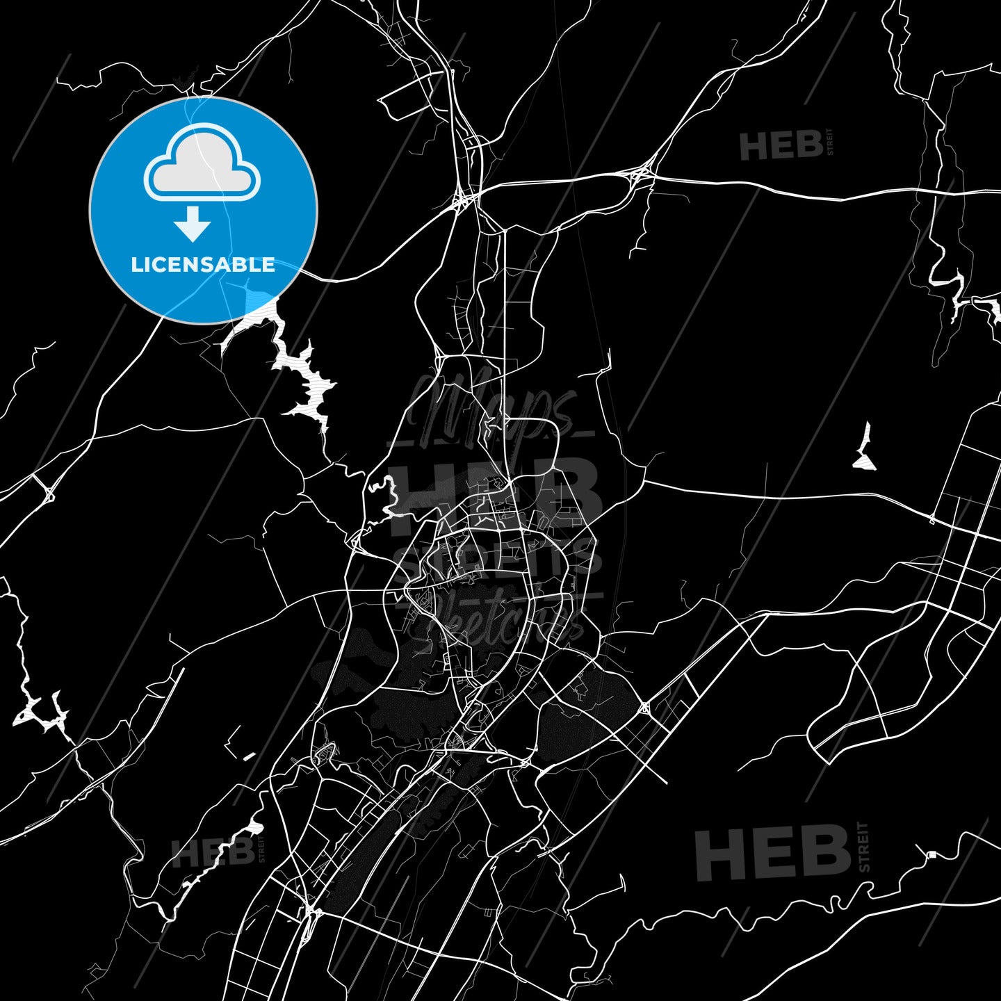 Zunyi, China PDF map