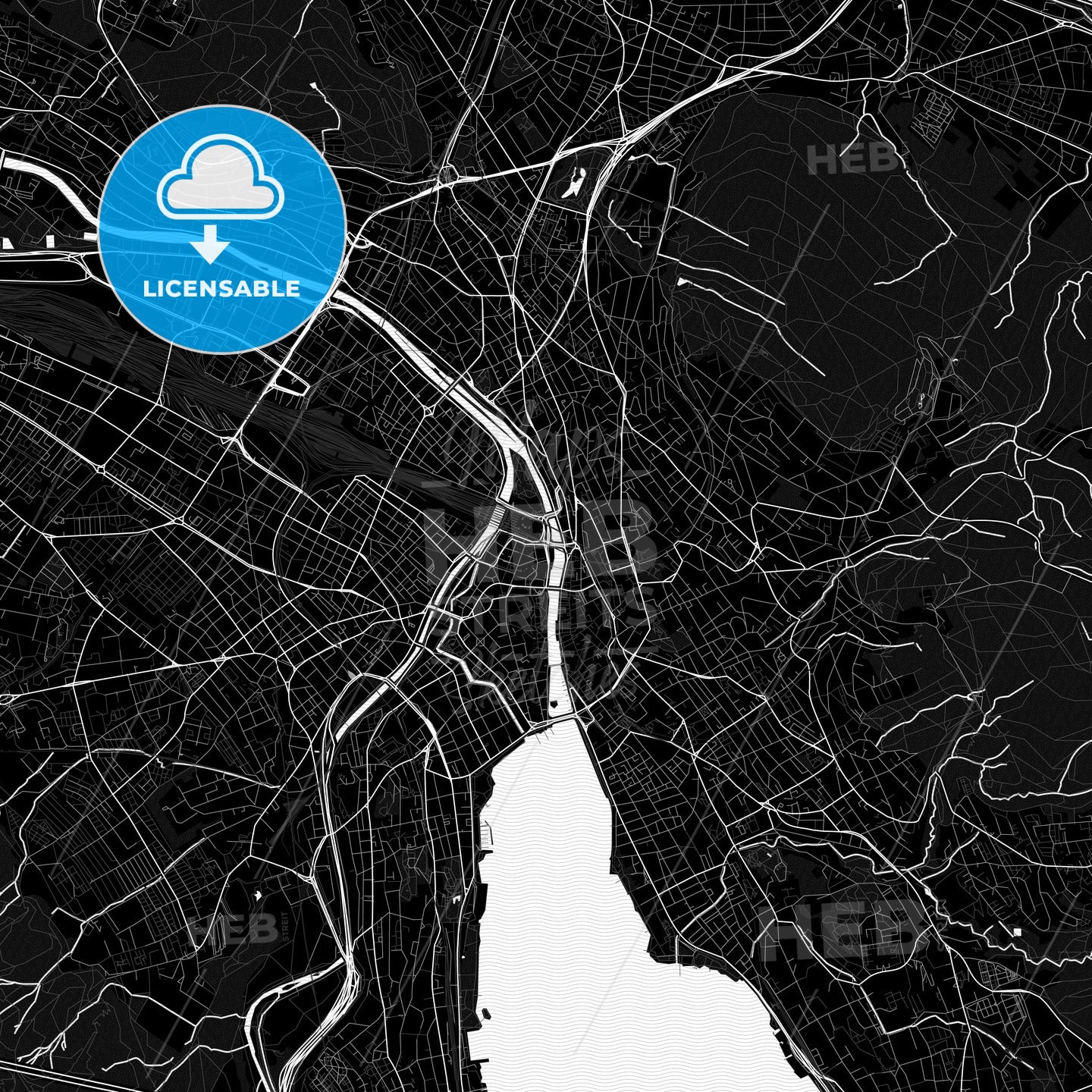 Zürich, Switzerland PDF map