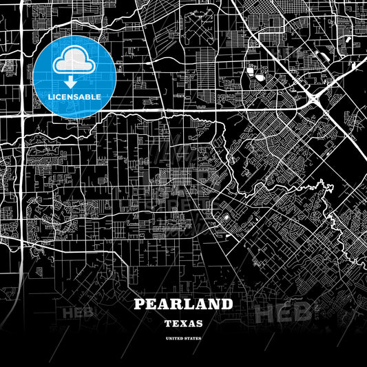 Pearland, Texas, USA map