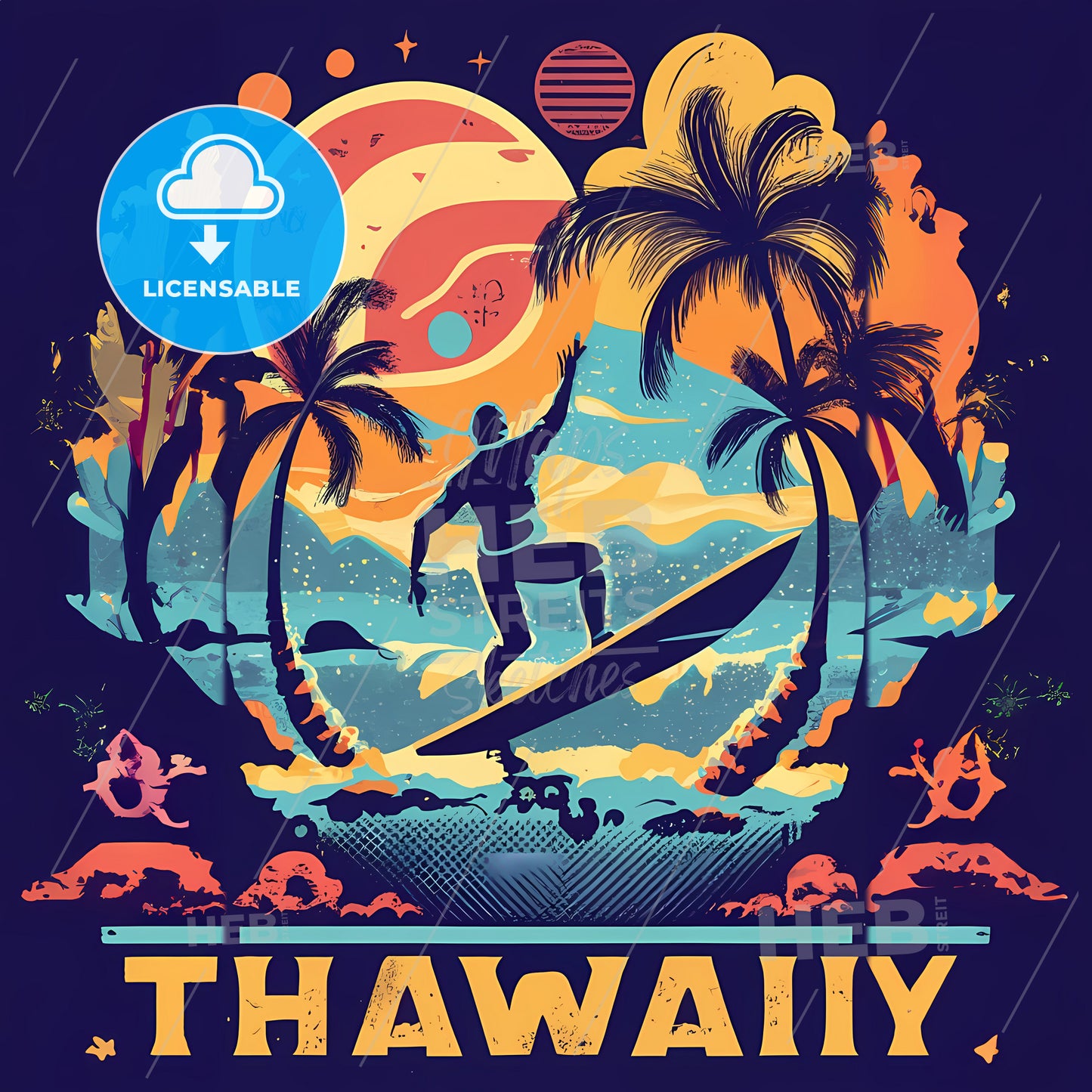 Hawaii - A Man Surfing On A Surfboard