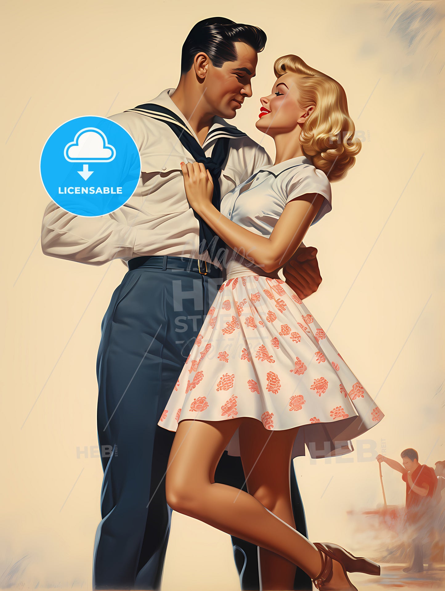 A Man And Woman Dancing