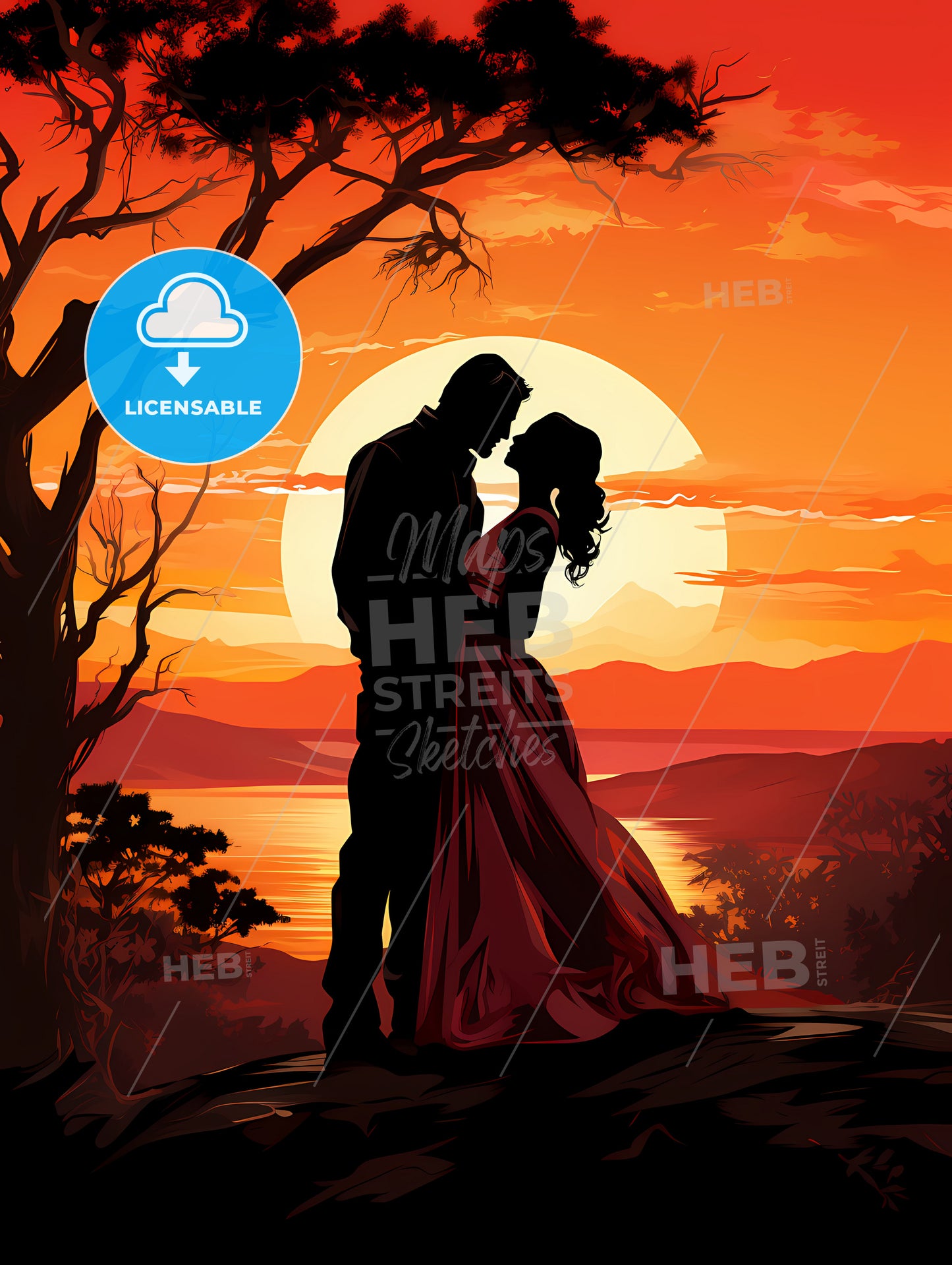 The Offer - A Man And Woman Kissing Under A Tree