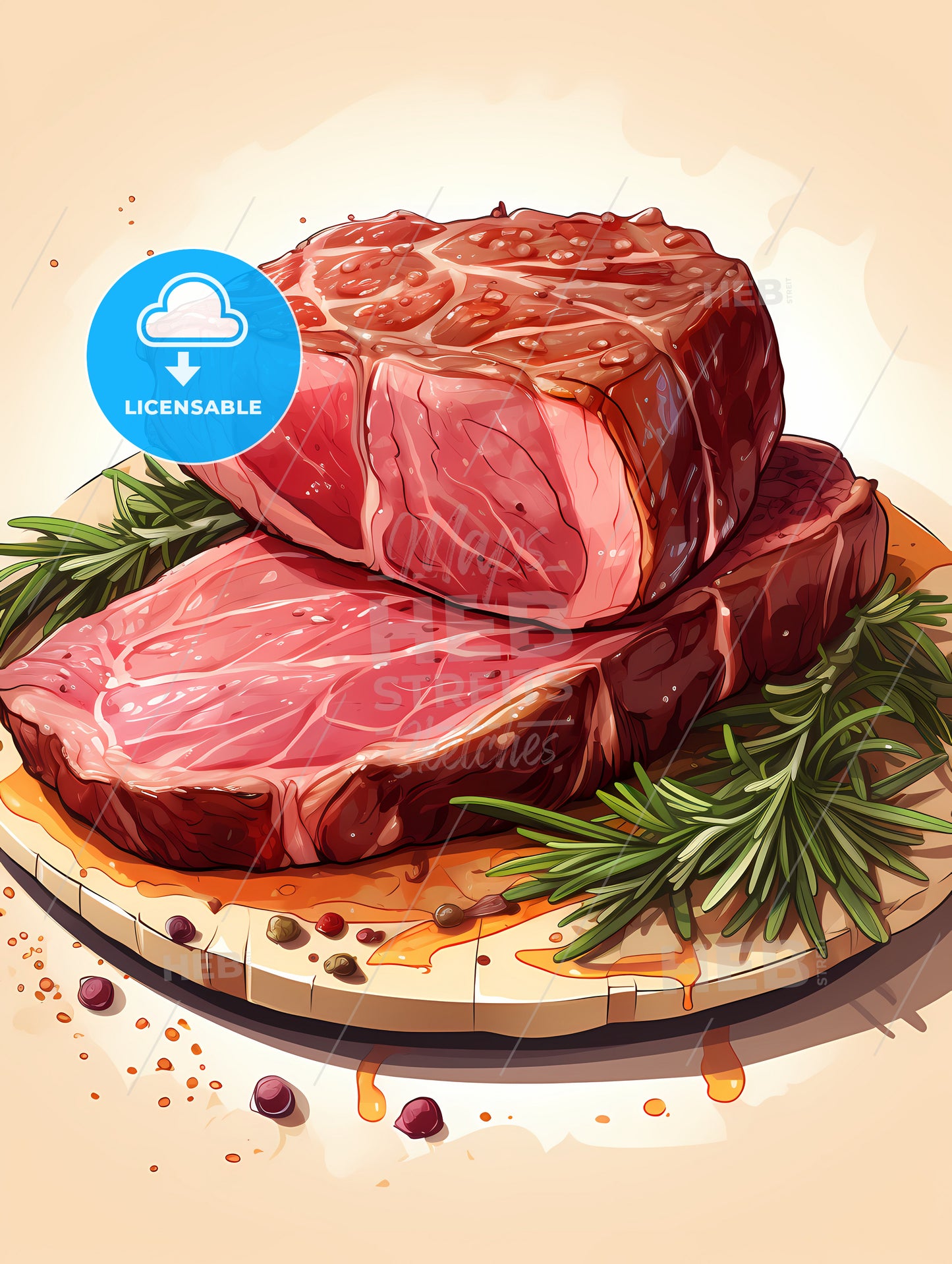 Beef - A Piece Of Meat On A Cutting Board