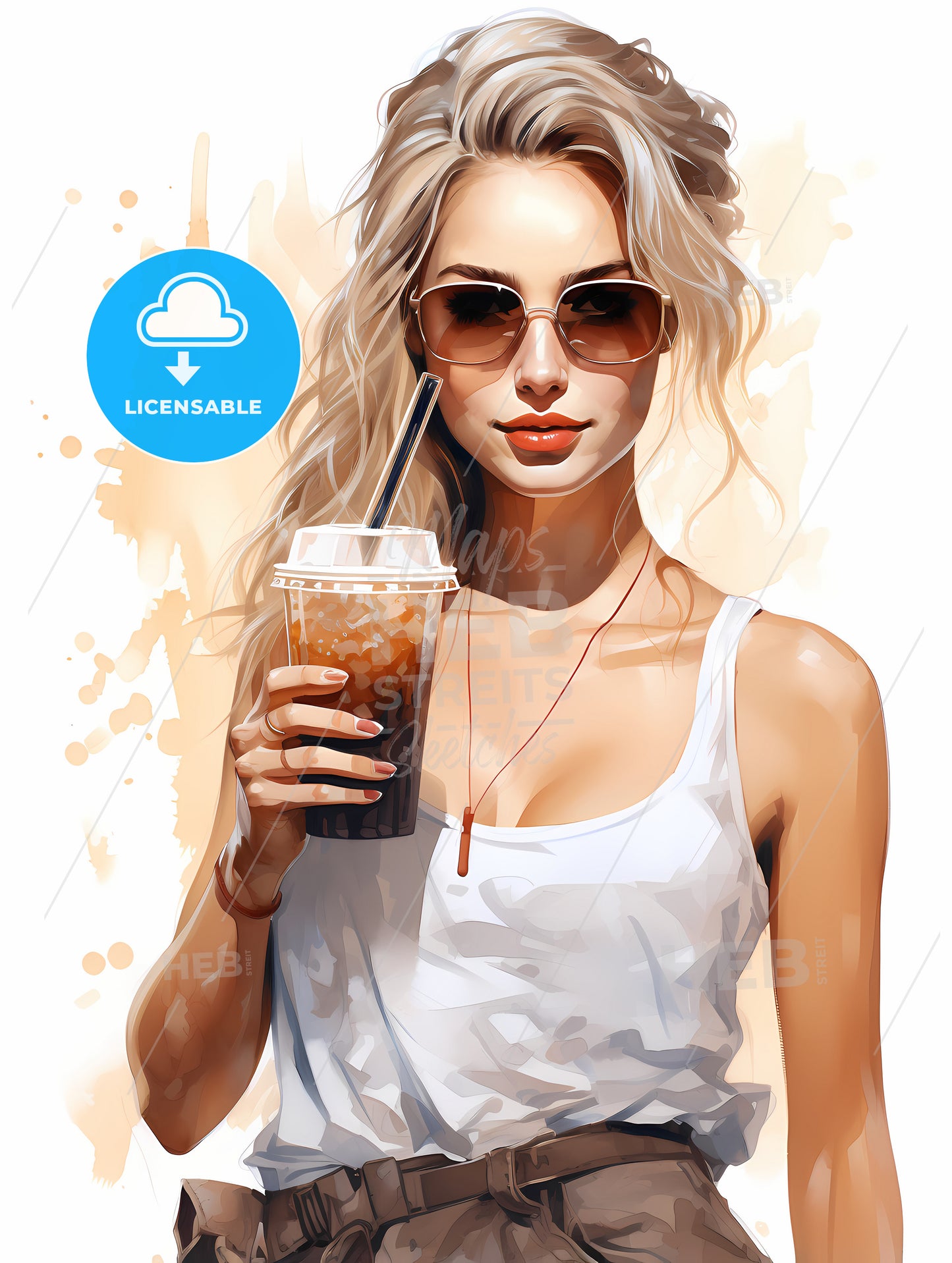Take Away - A Woman Holding A Drink
