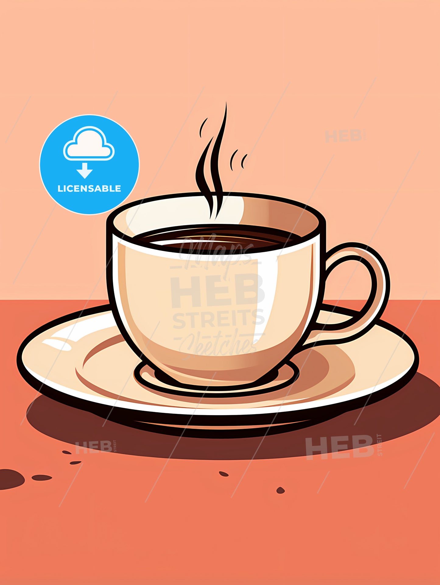 A Cup Of Coffee On A Saucer