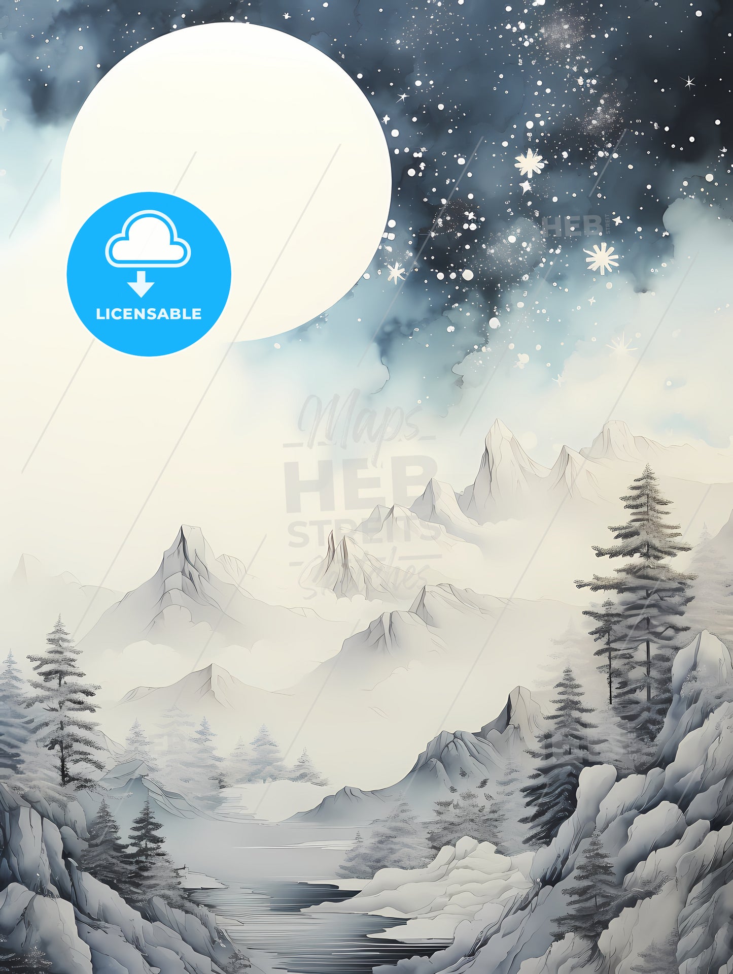 Winter - A Landscape With Snow And Trees