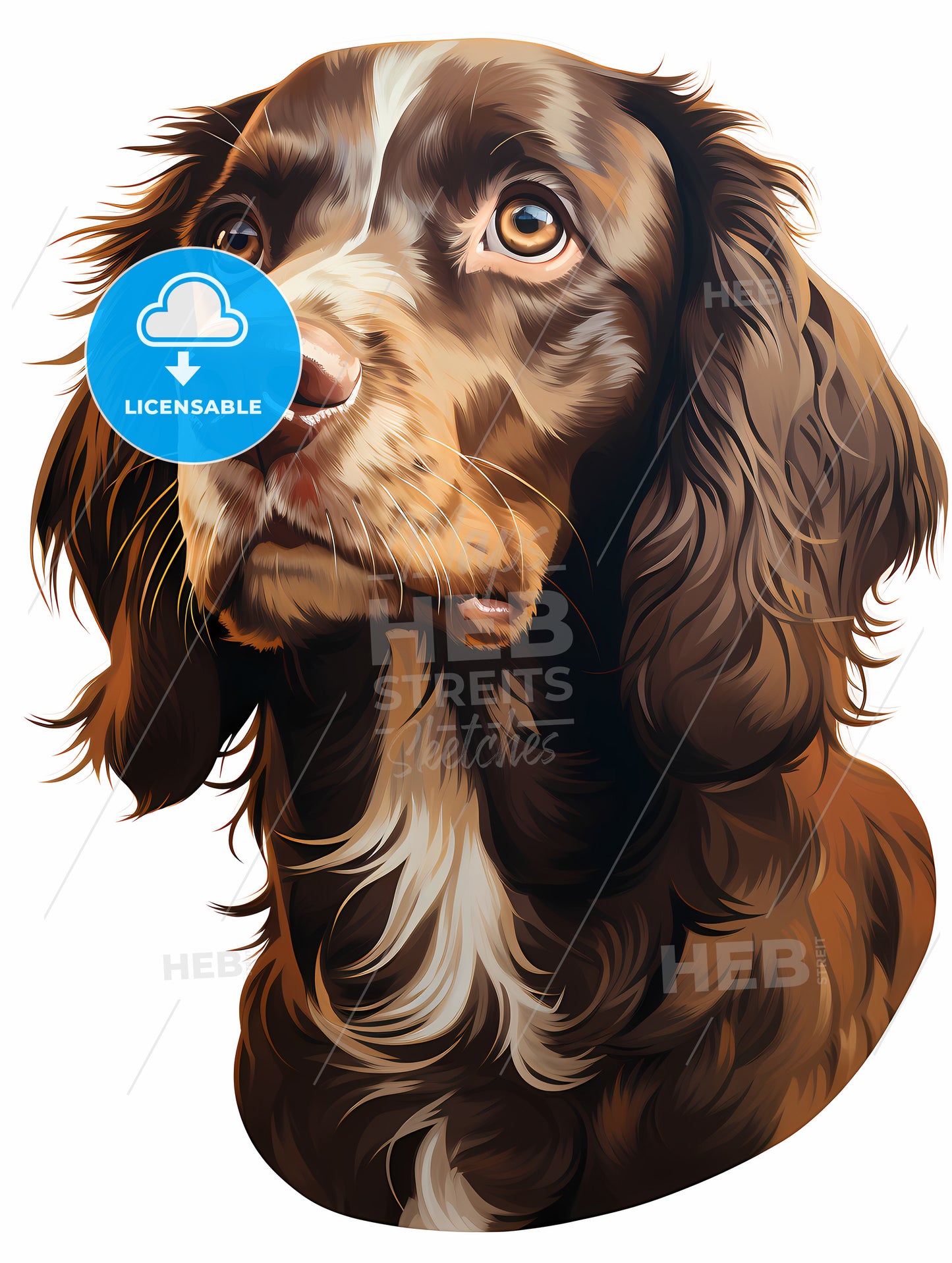 A Dog Looking Up At The Camera