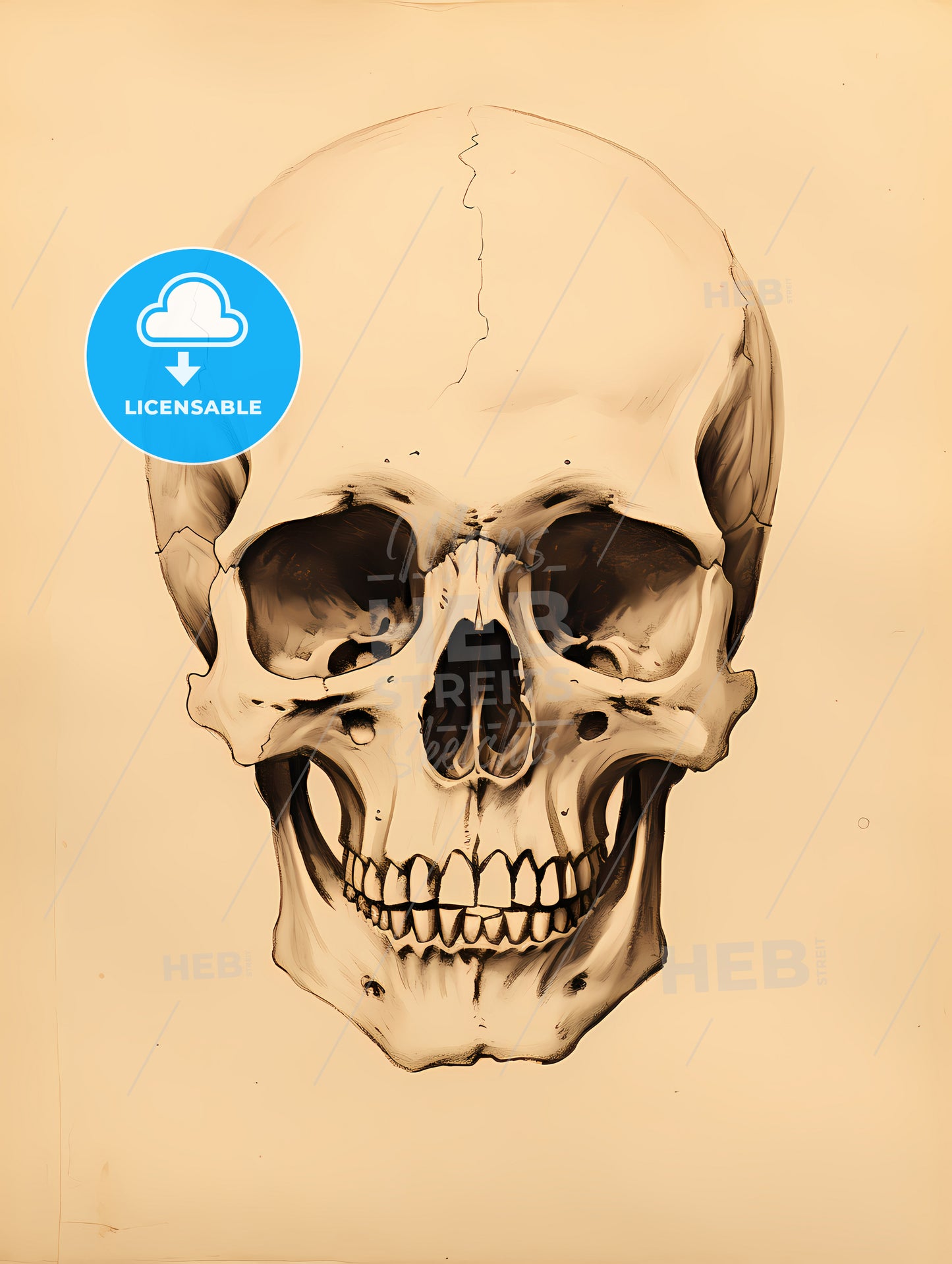 Study - A Drawing Of A Skull